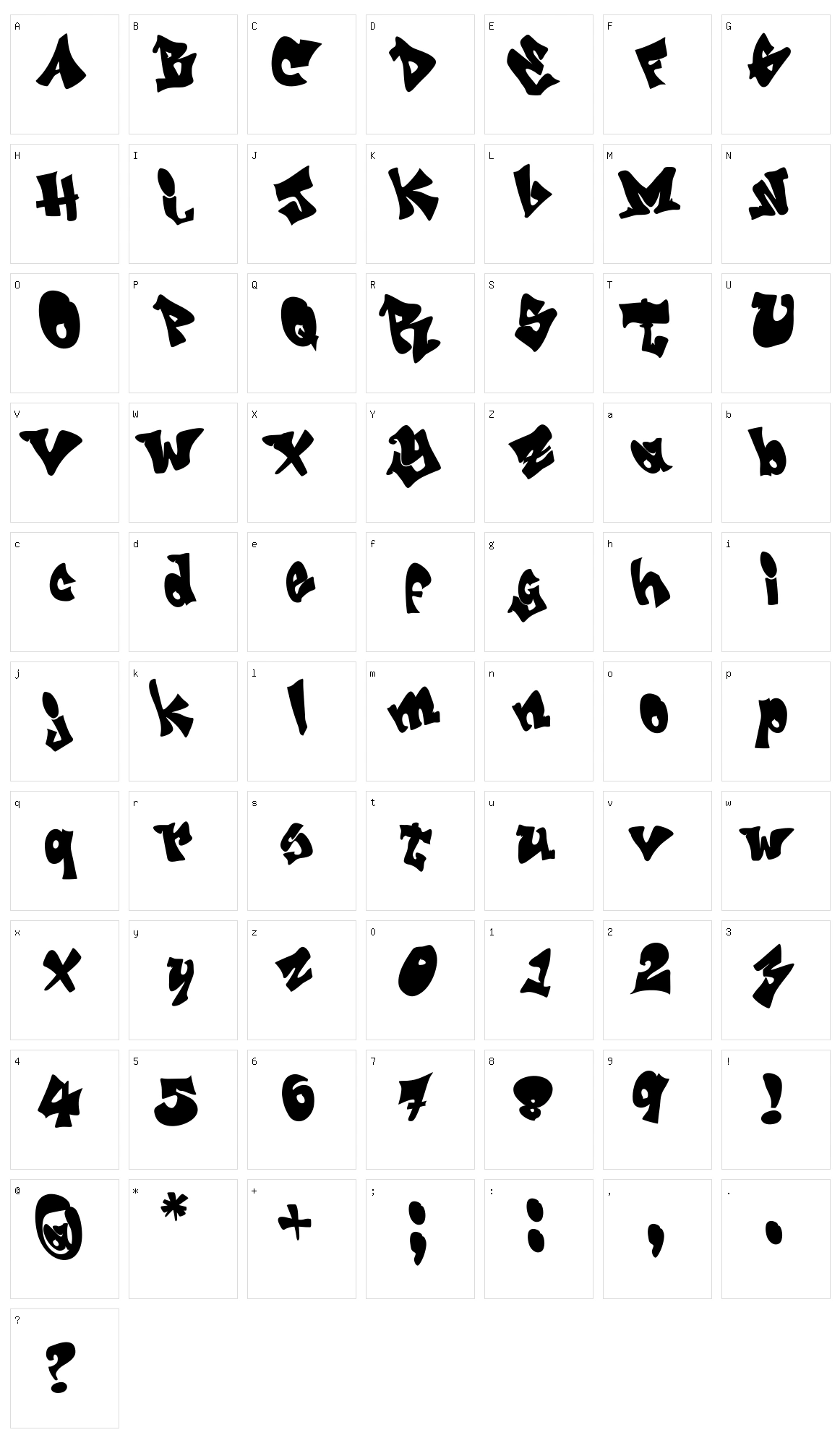 Grafiti Jedagraphicx Character Set