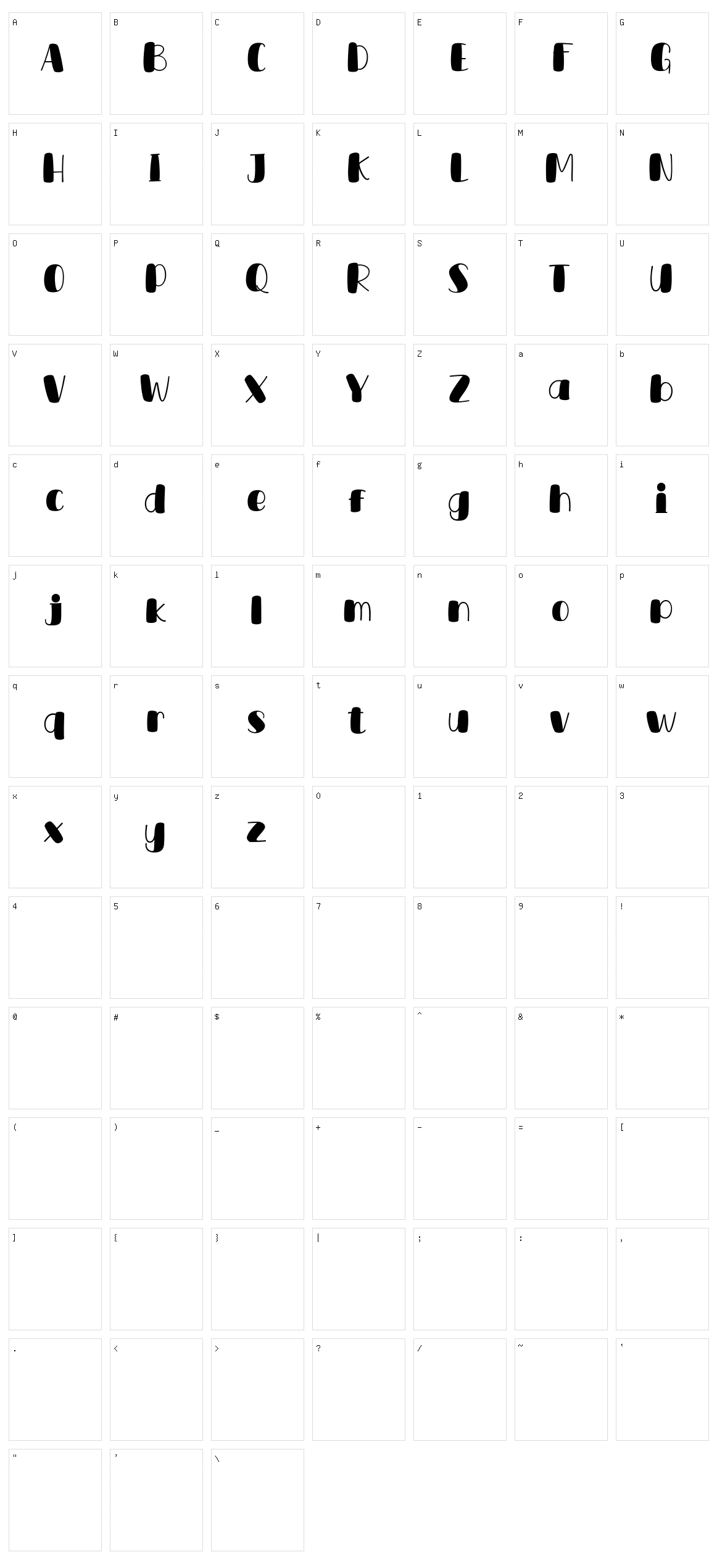 DeLumary Character Set