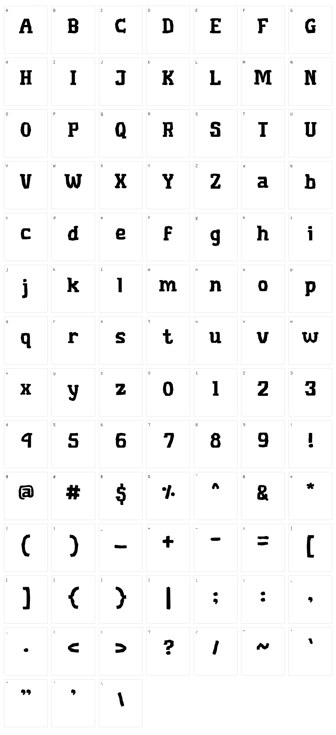 Deputy Jack Character Set