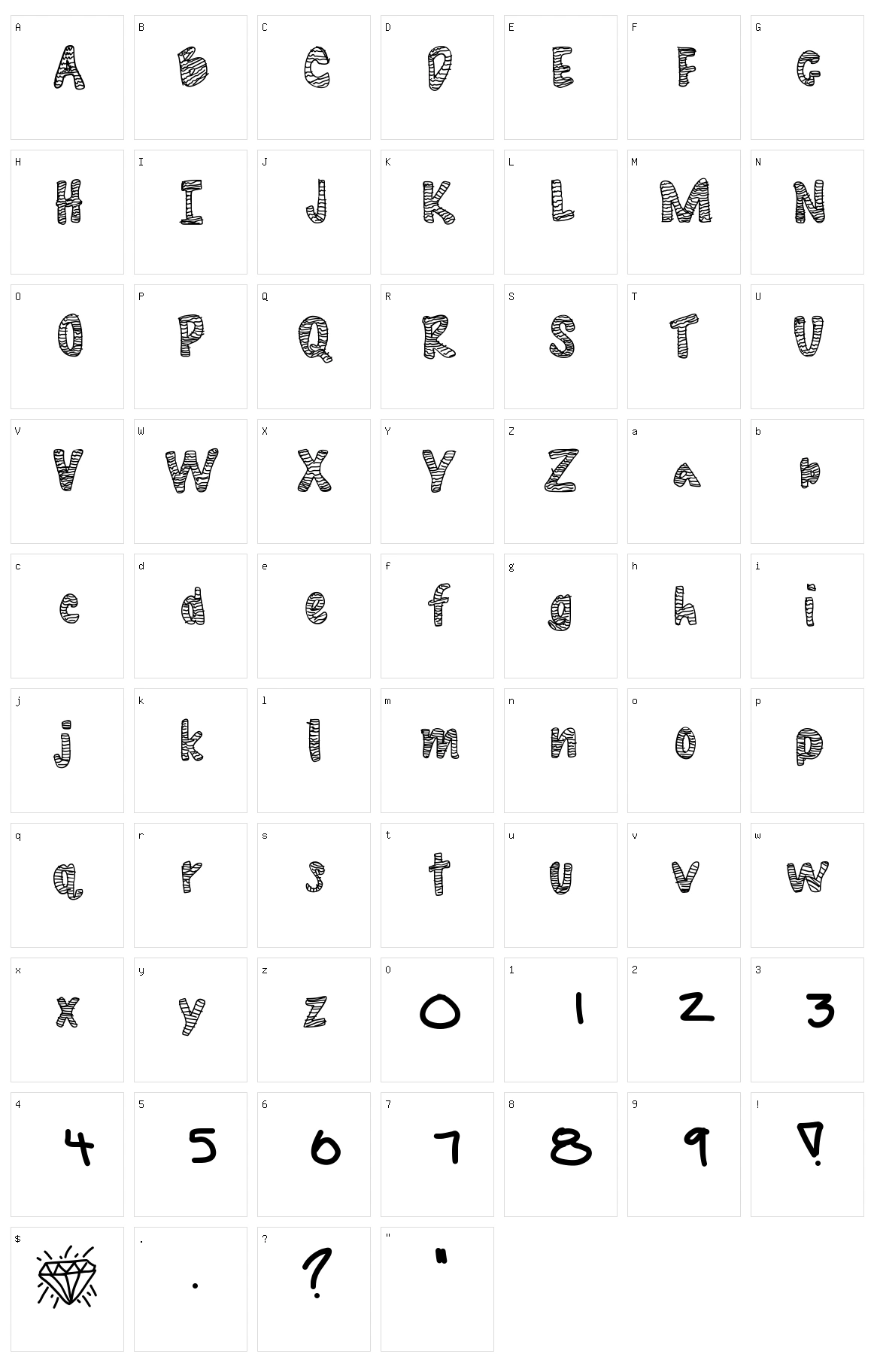 Diamond Life Character Set