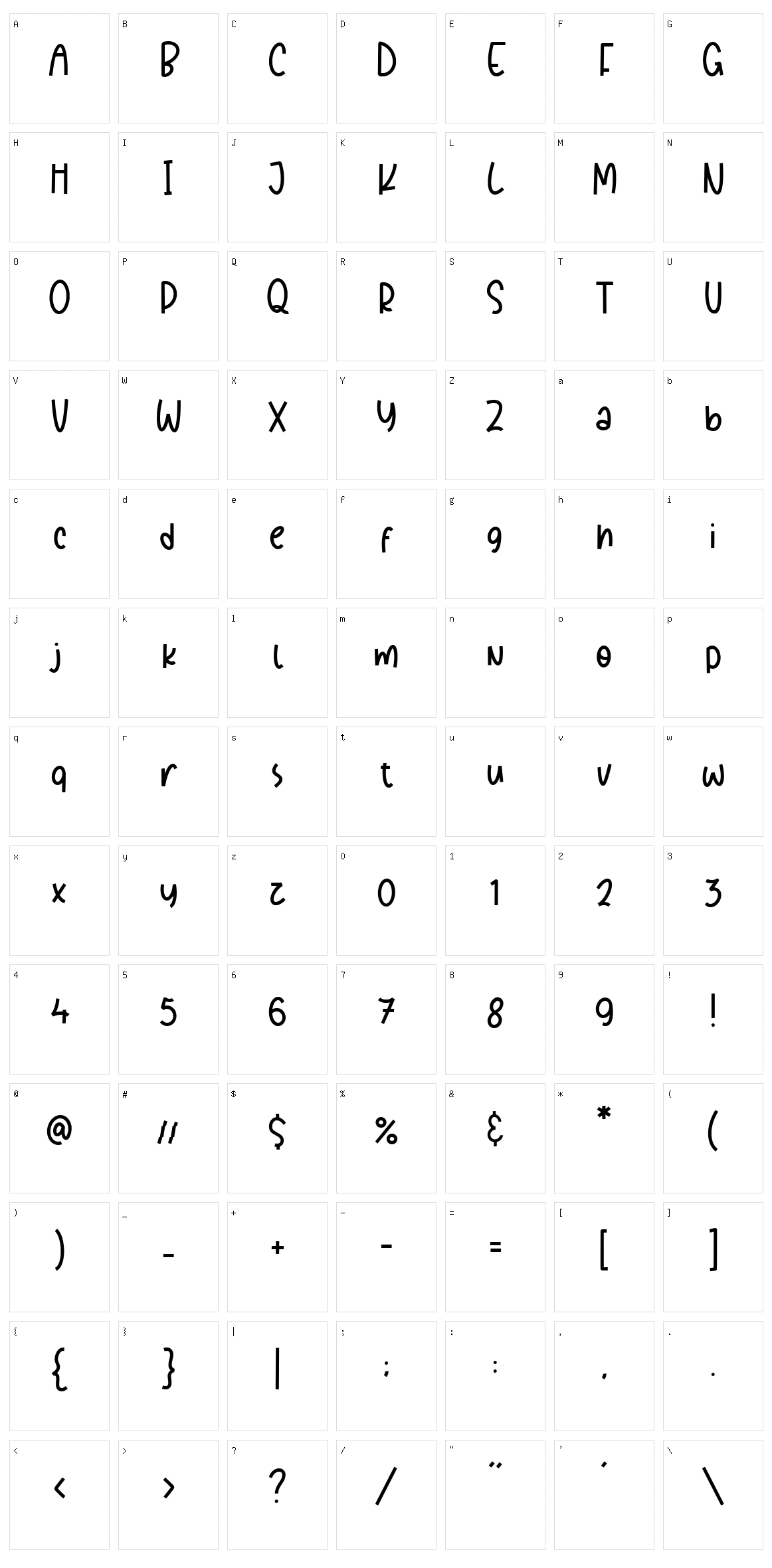 Diamond Midnight Character Set