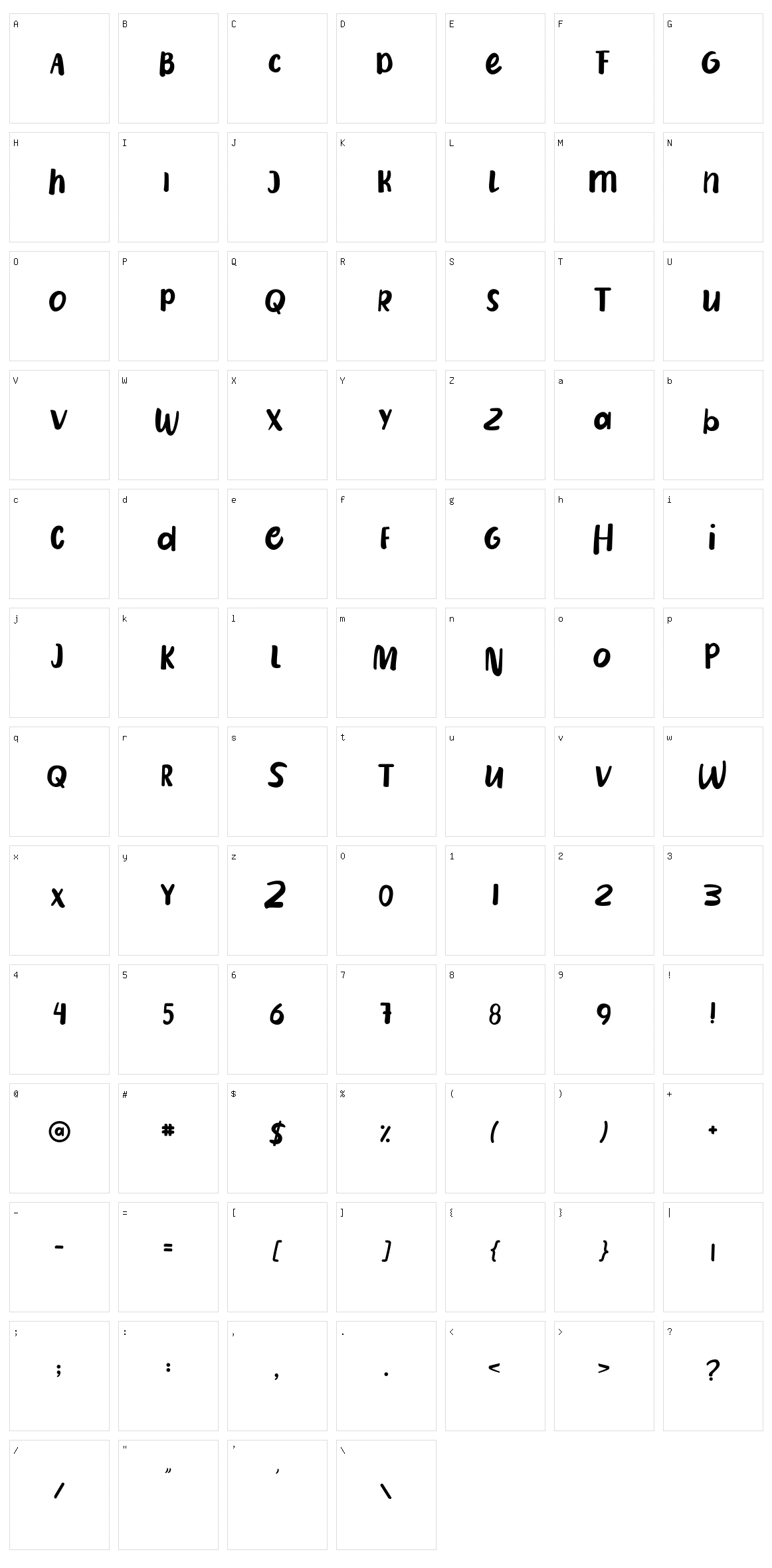 Dierja Character Set