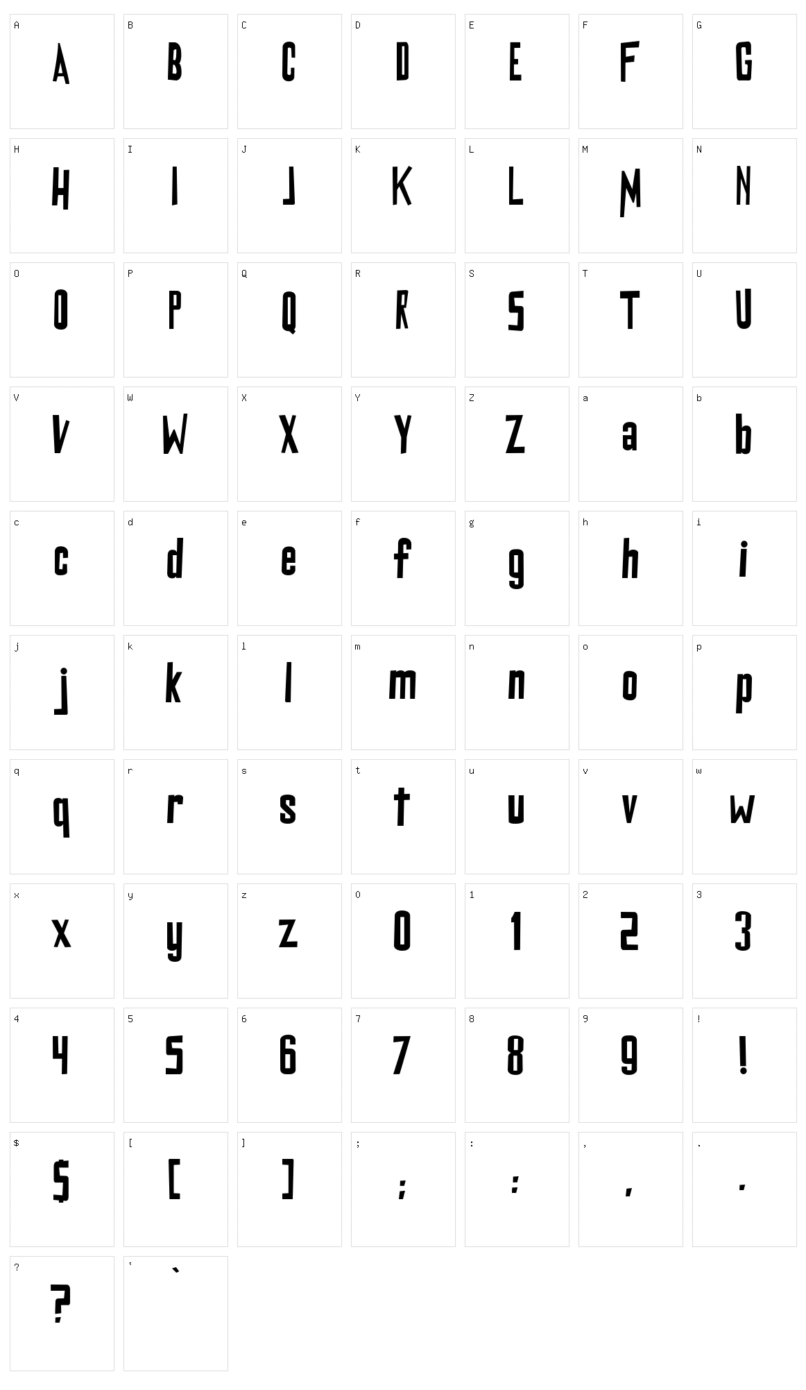 DiGrado Character Set