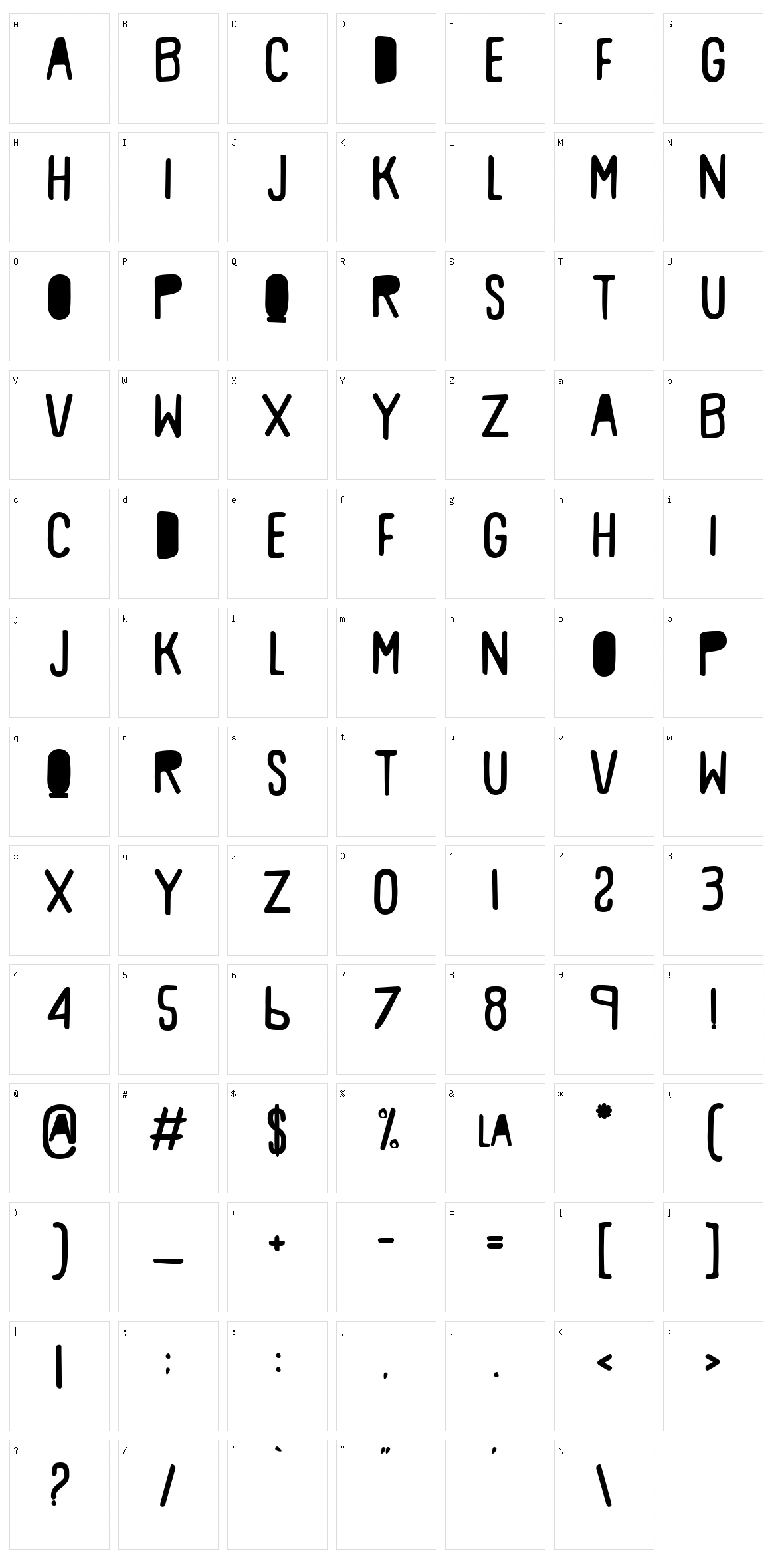 Disparition Character Set