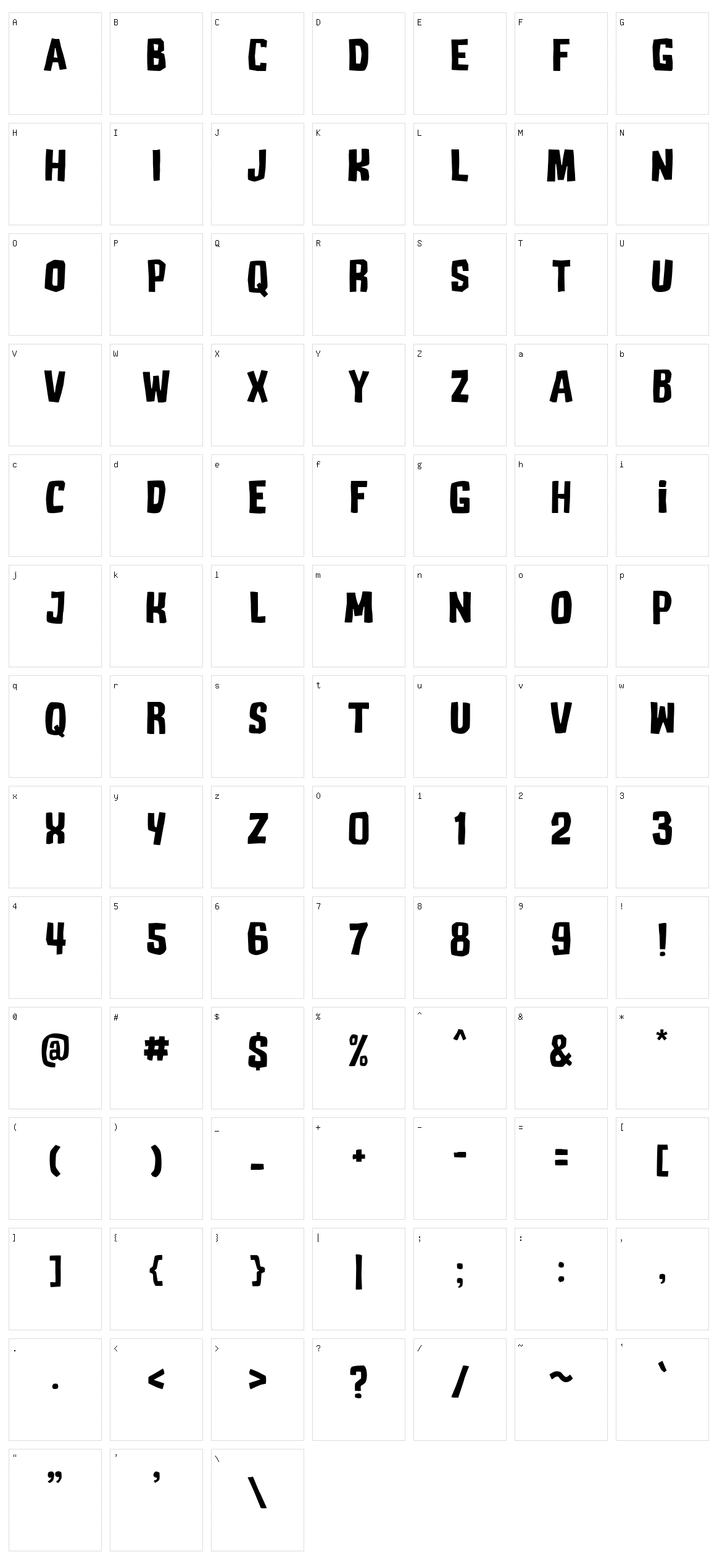 Djadoel Character Set