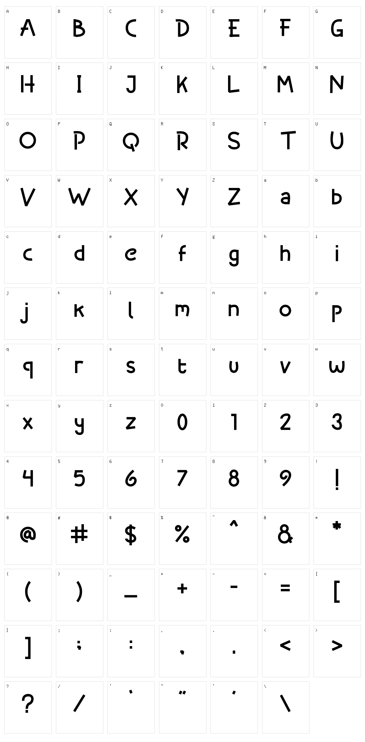 Djakarta Character Set