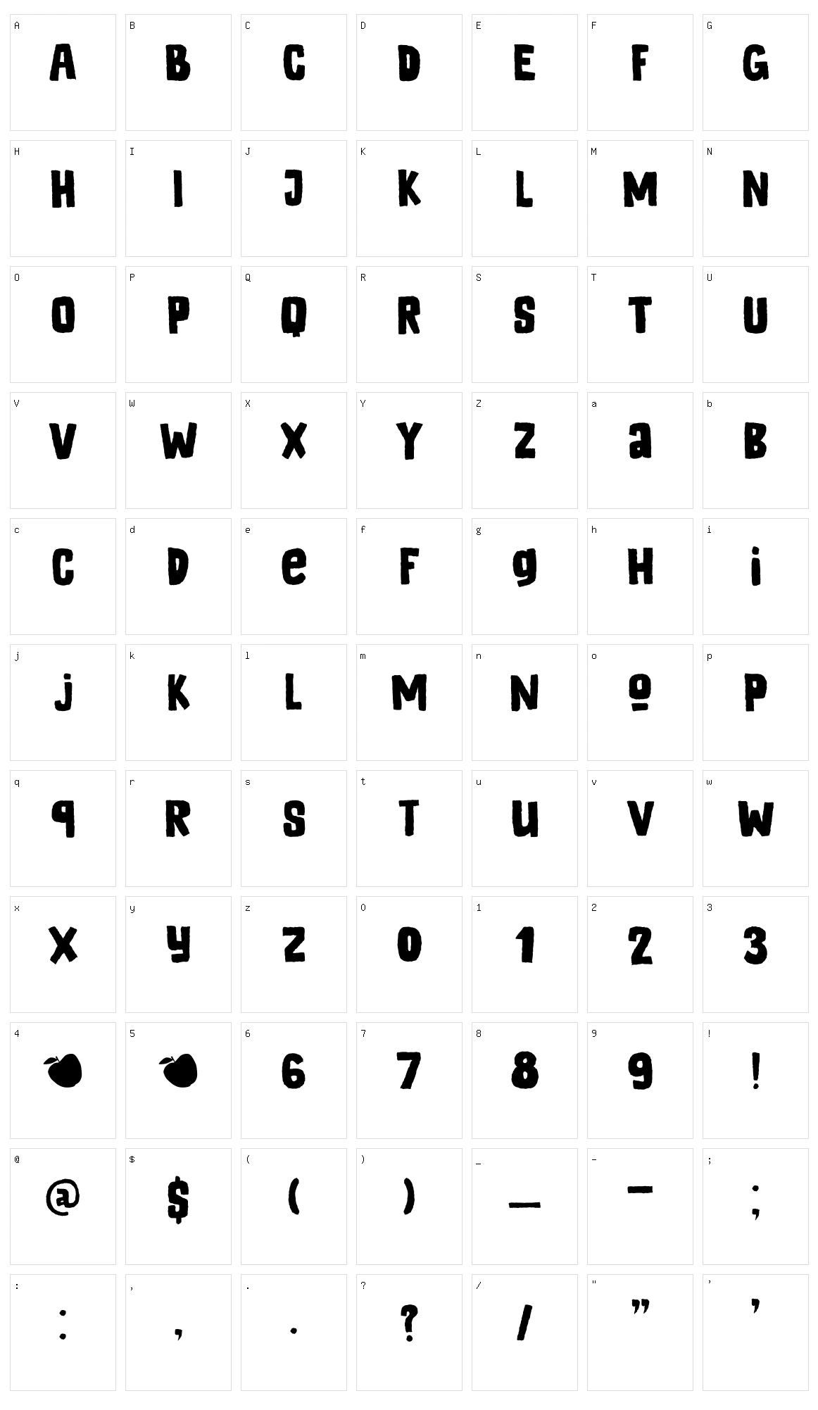 DK Appelstroop Character Set