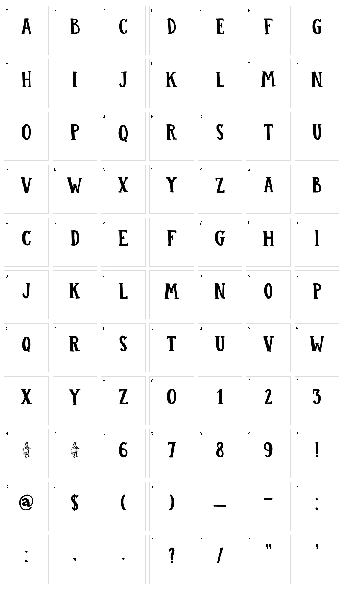 DK Colporteur Character Set