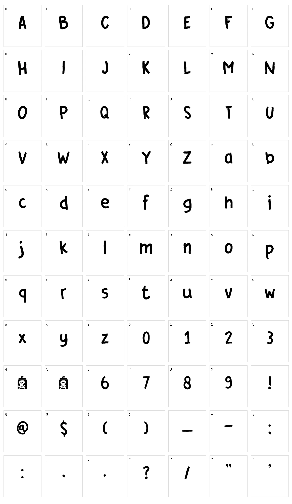 DK Cover Up Character Set