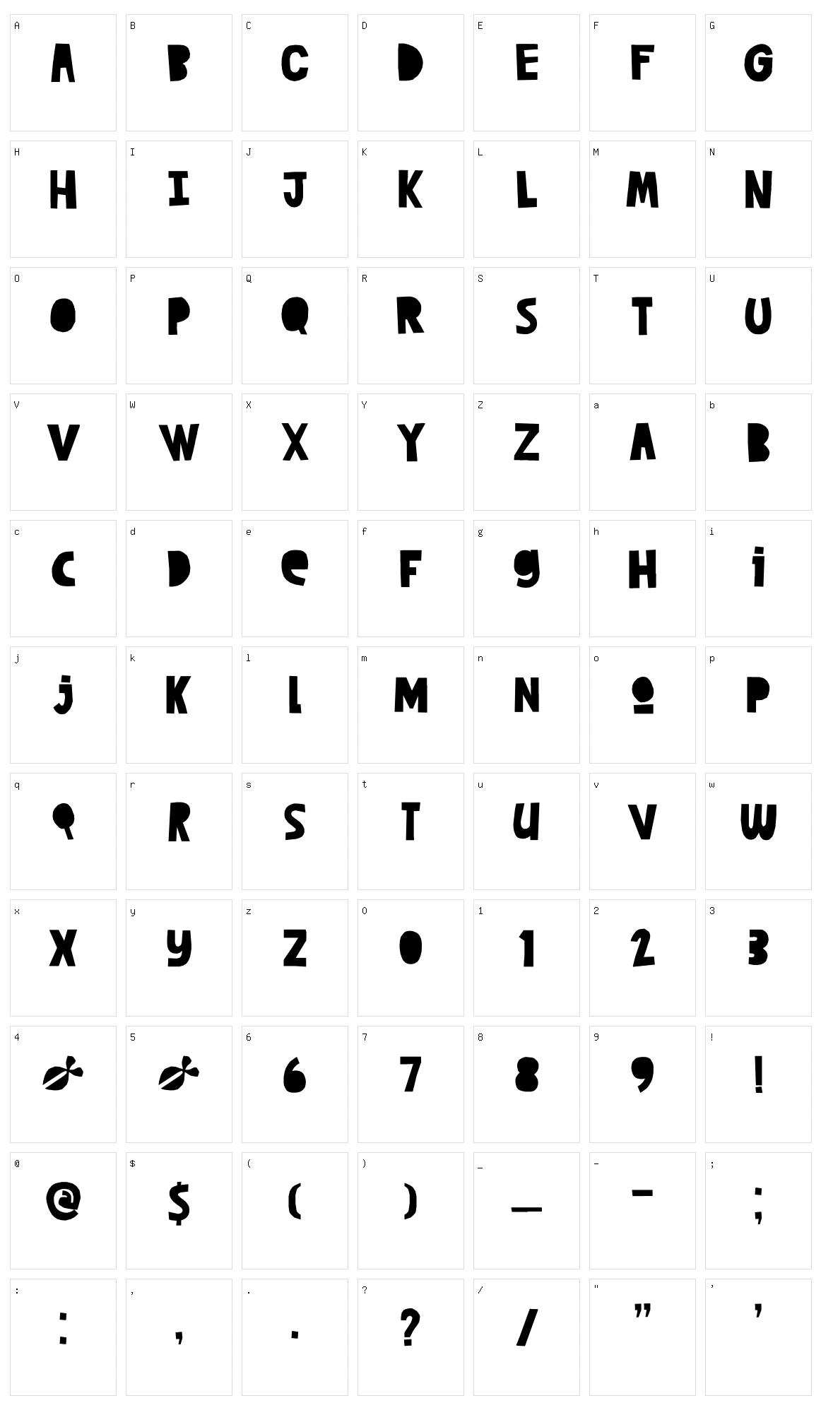 DK Cut Along Character Set