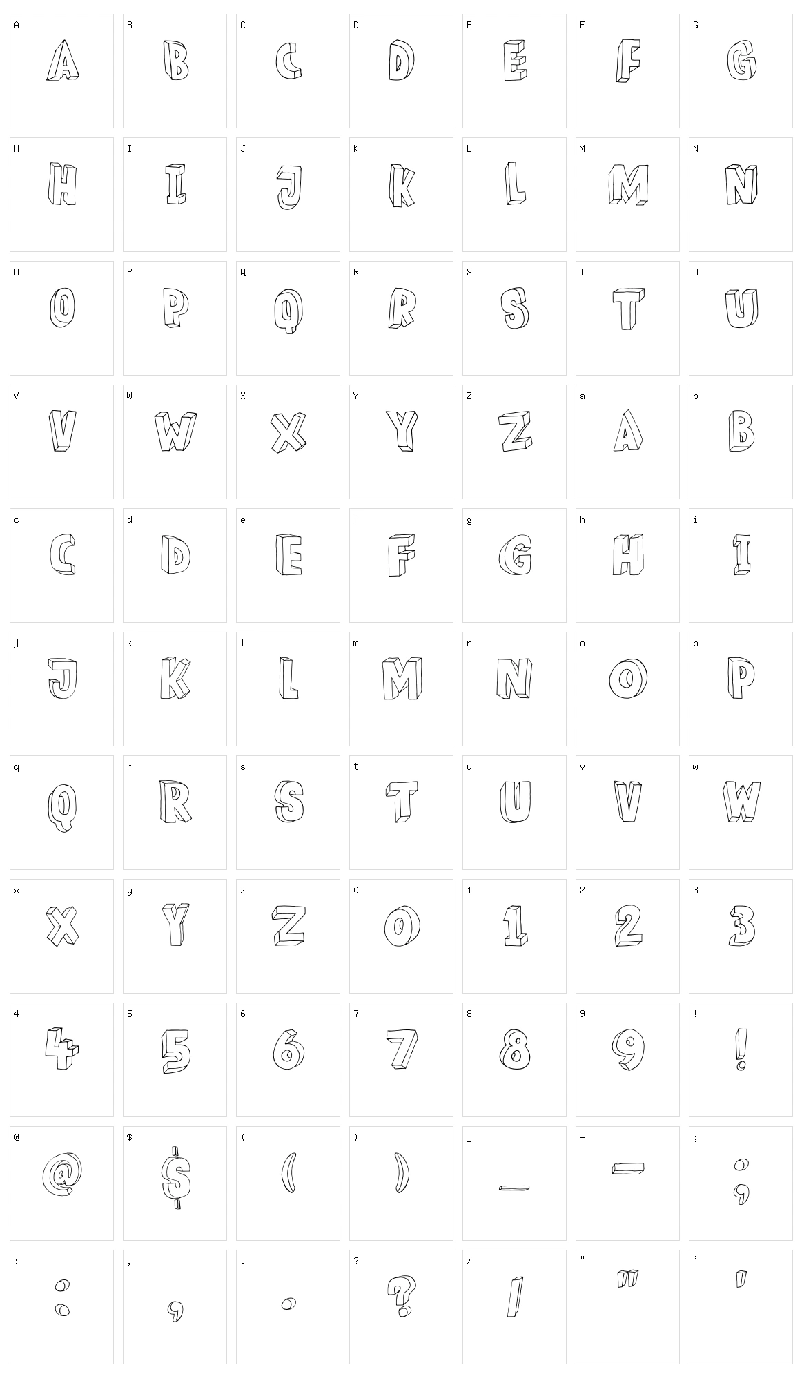 DK Meshuggeneh Character Set