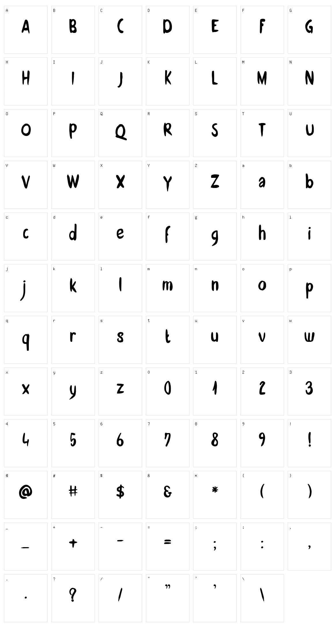 DK Zonnig Character Set