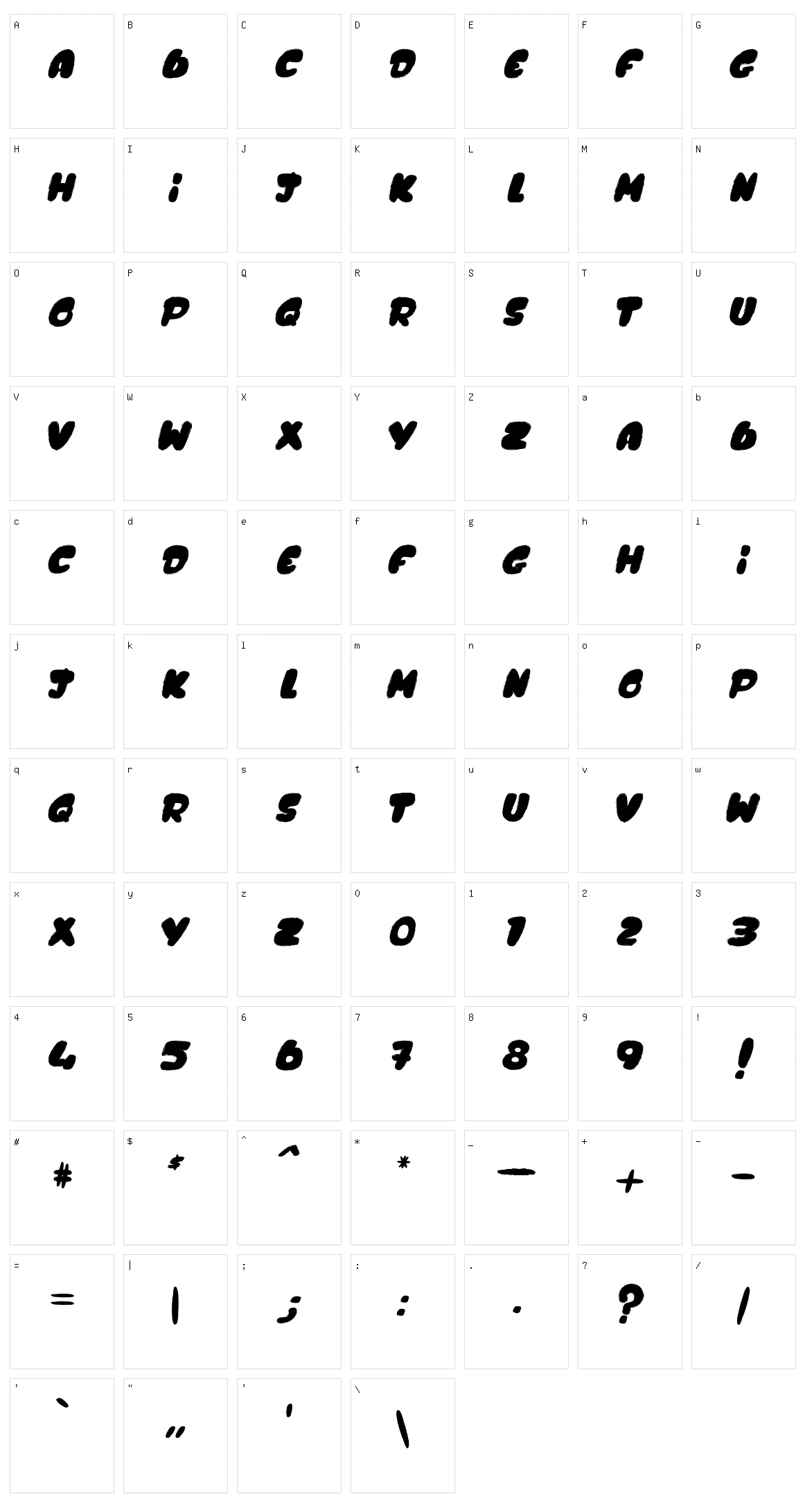 Docteur Tacotac Character Set