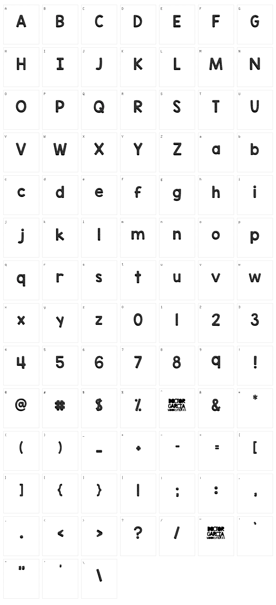 Doctor Garcia Character Set