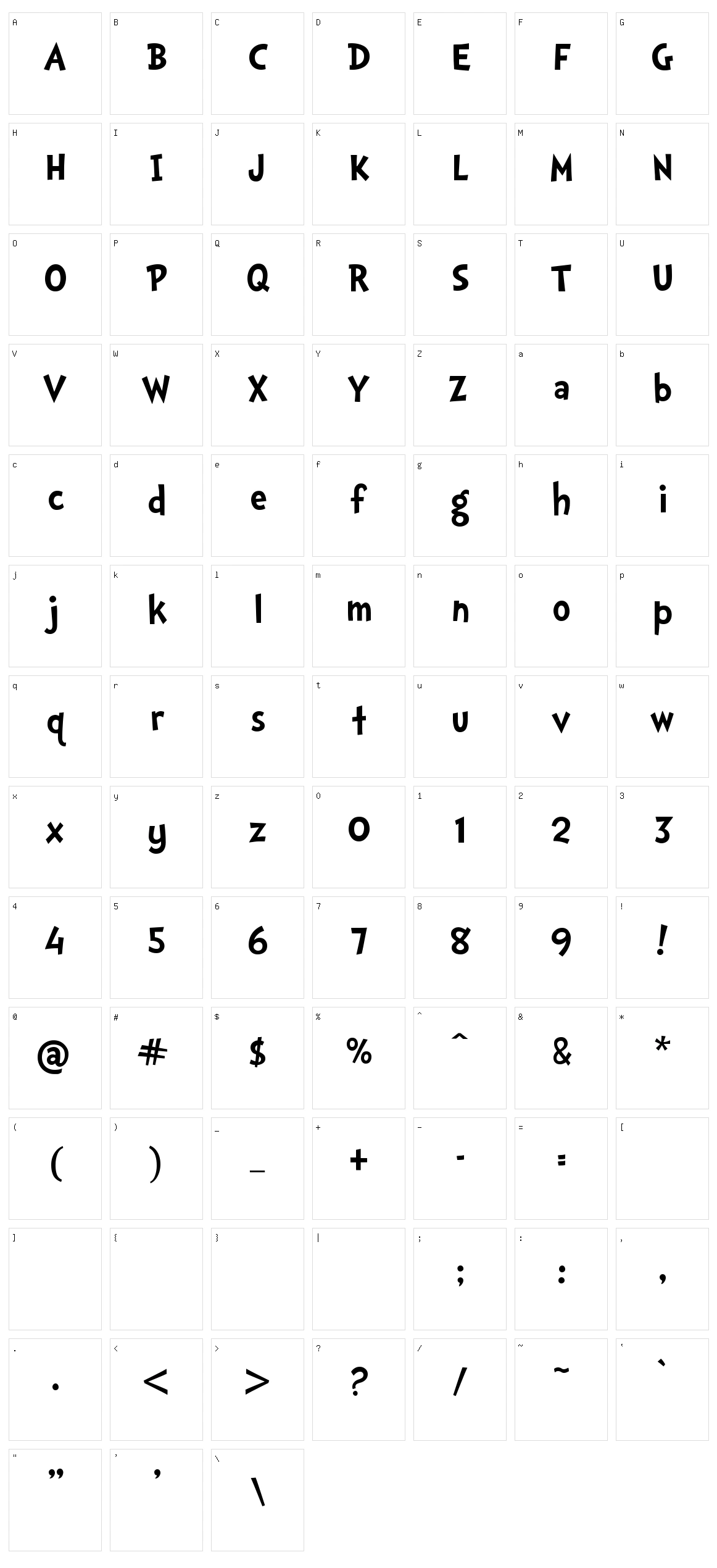 Doctor Soos Character Set