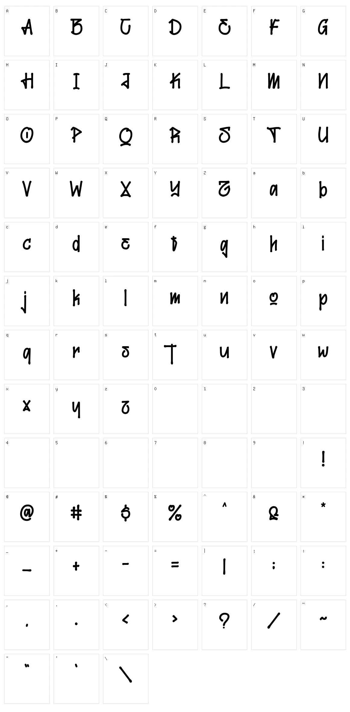 Maxtield Character Set