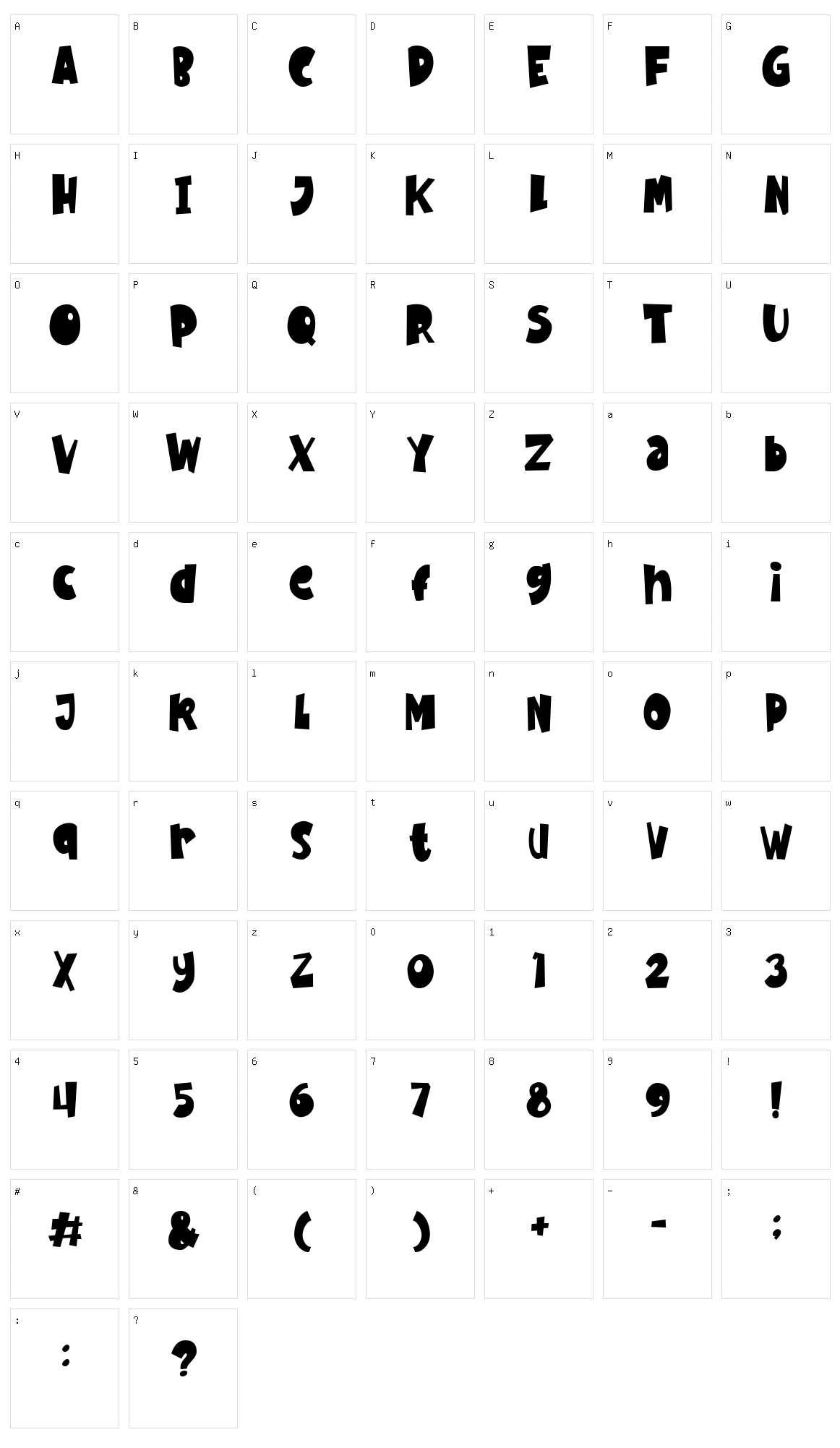 Doodleland Character Set