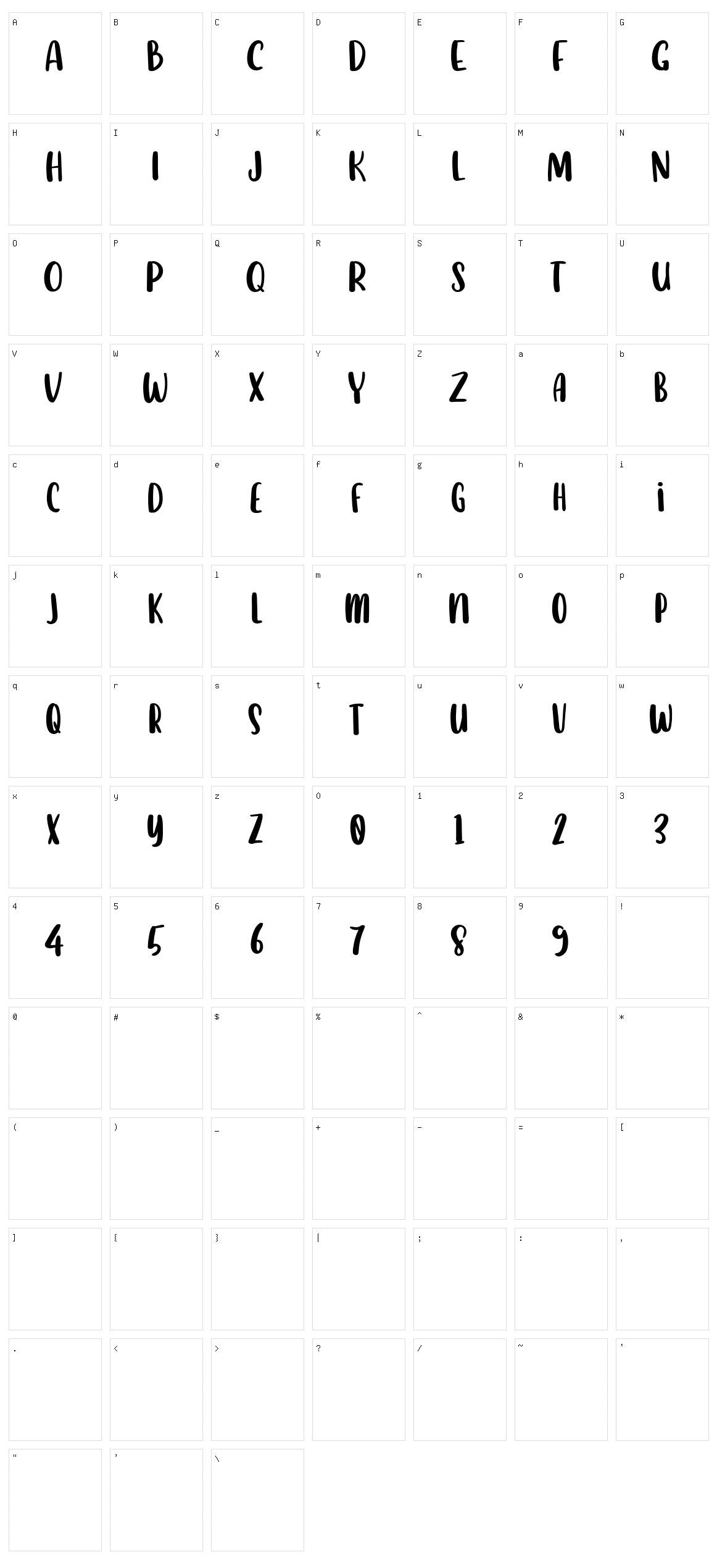 Dreamland Character Set