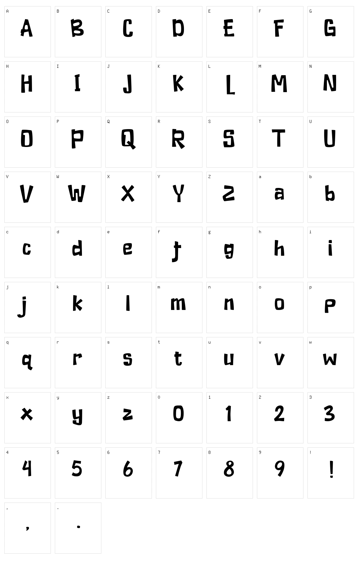 Ducky manly Character Set