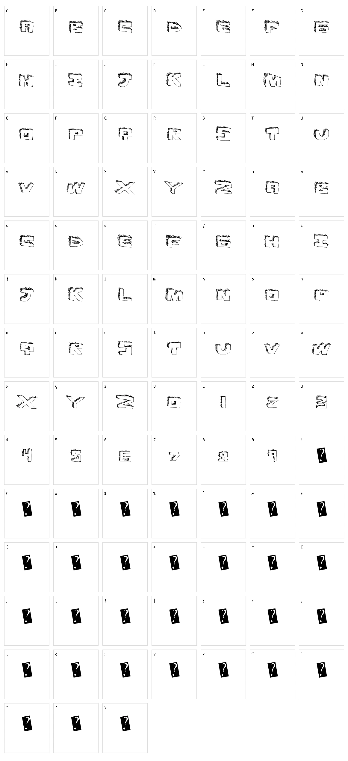 Durh Shapes Character Set