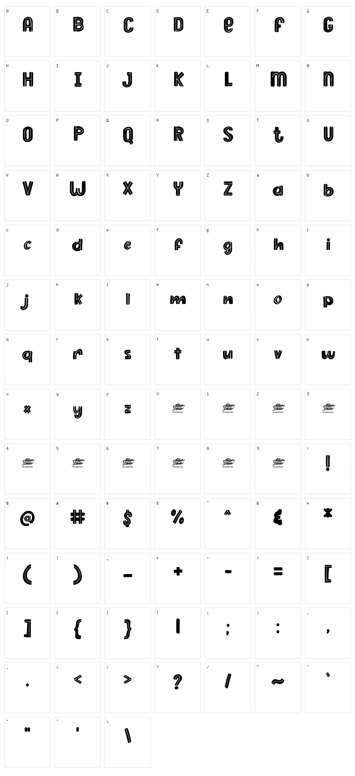 Dussa Character Set