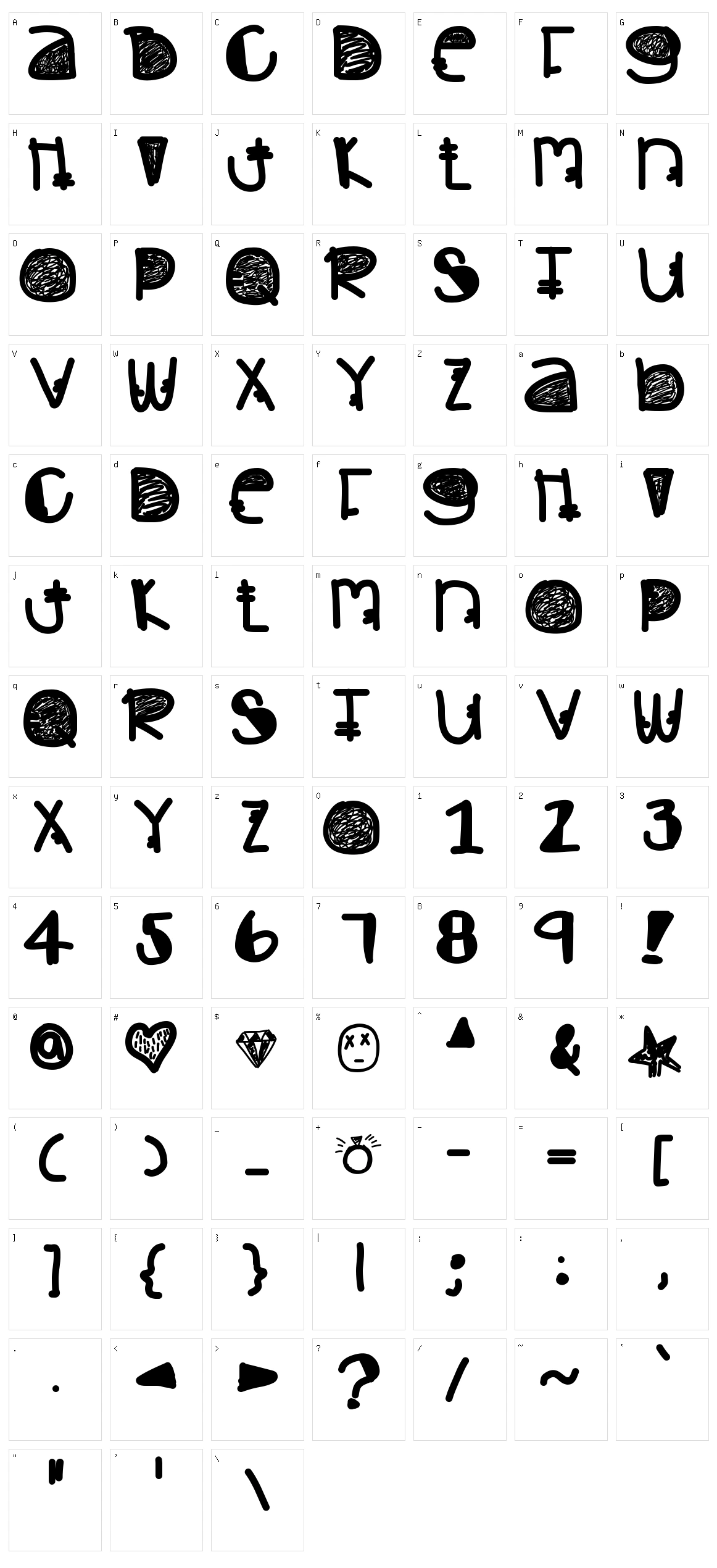 Dynamite Character Set