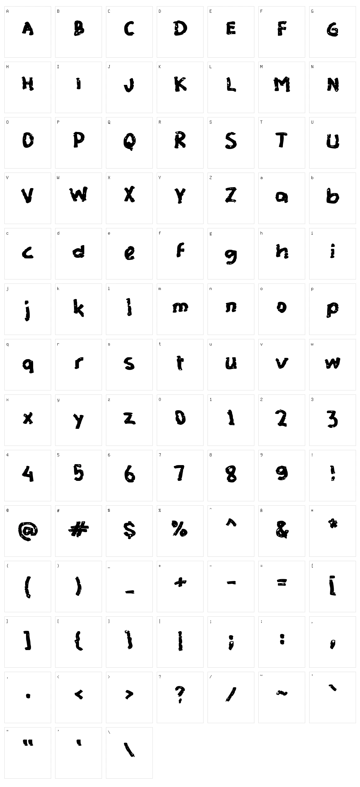 e Eceng Character Set