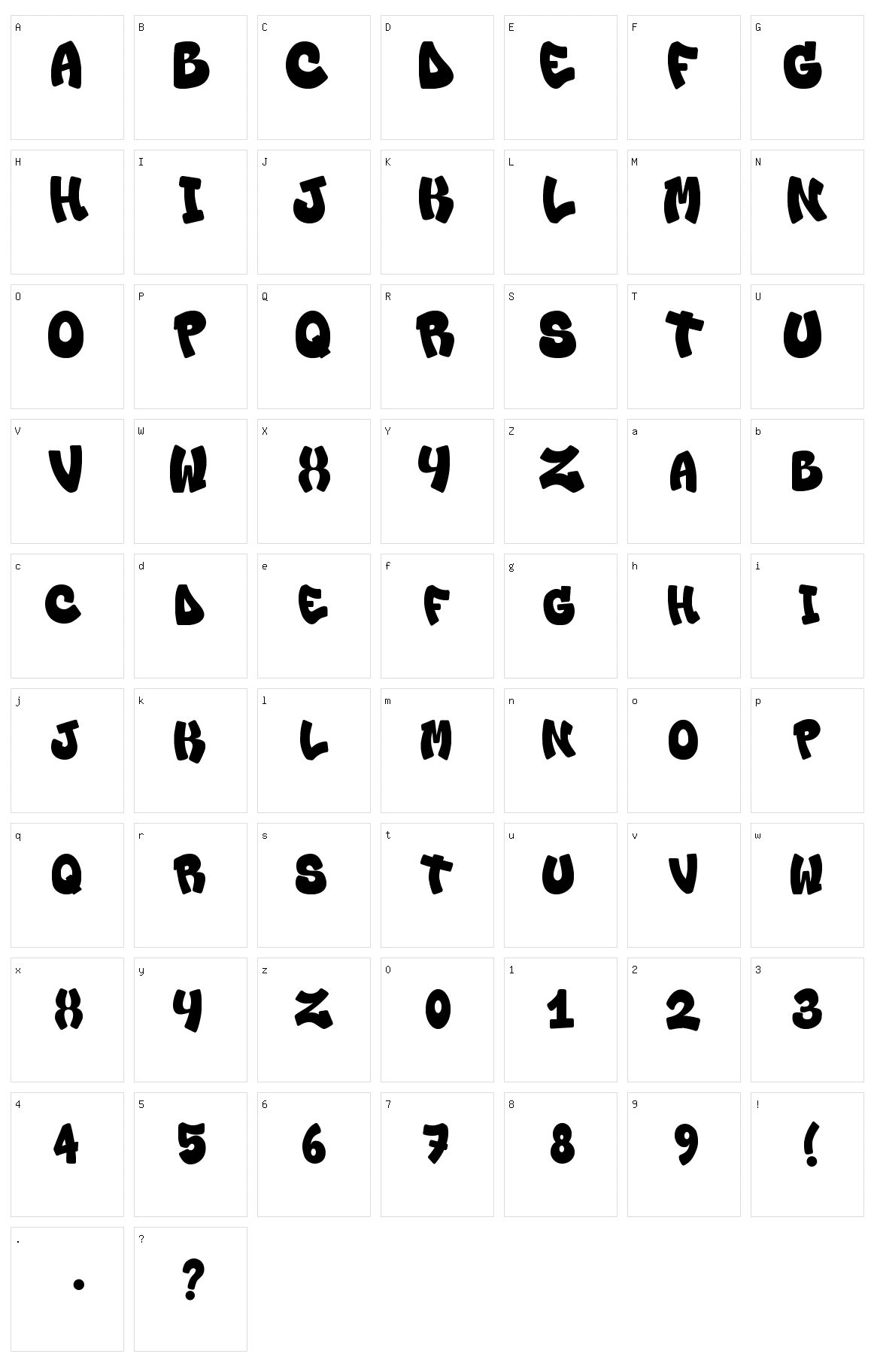 Lo Snello Character Set