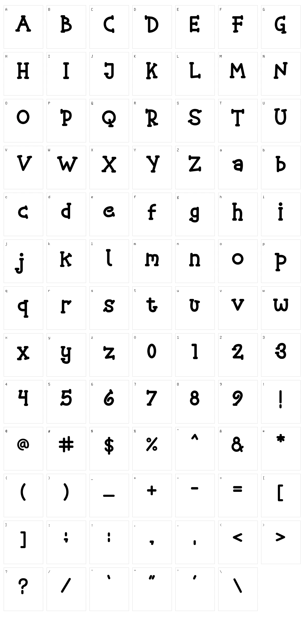 East Djakarta Character Set