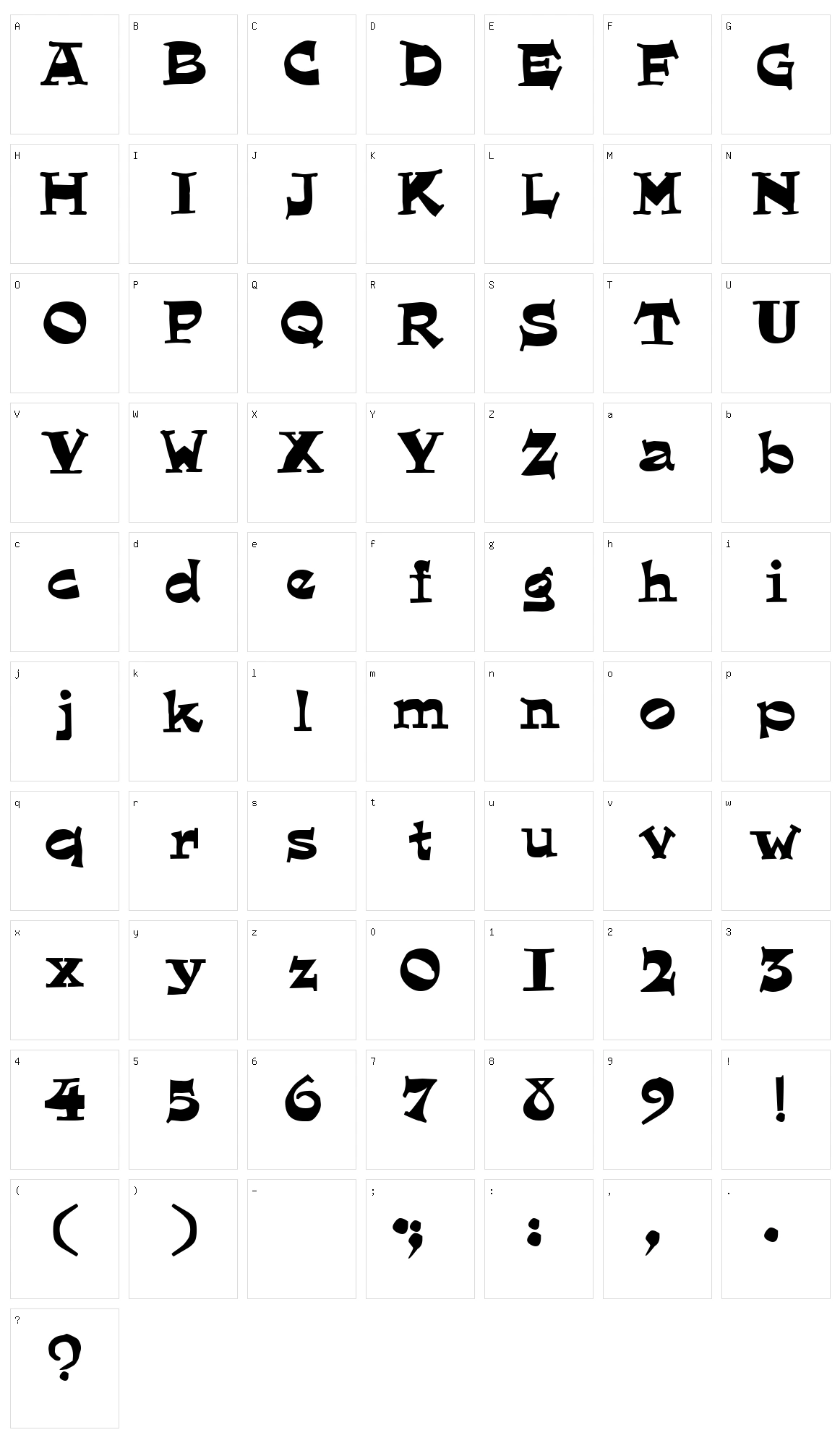 Eglantine Character Set