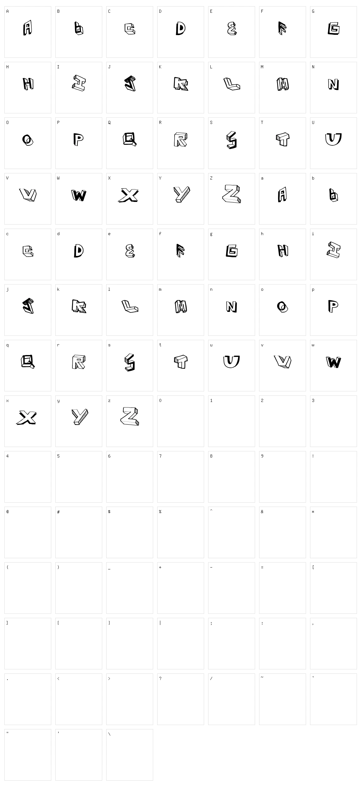 Eighties Character Set