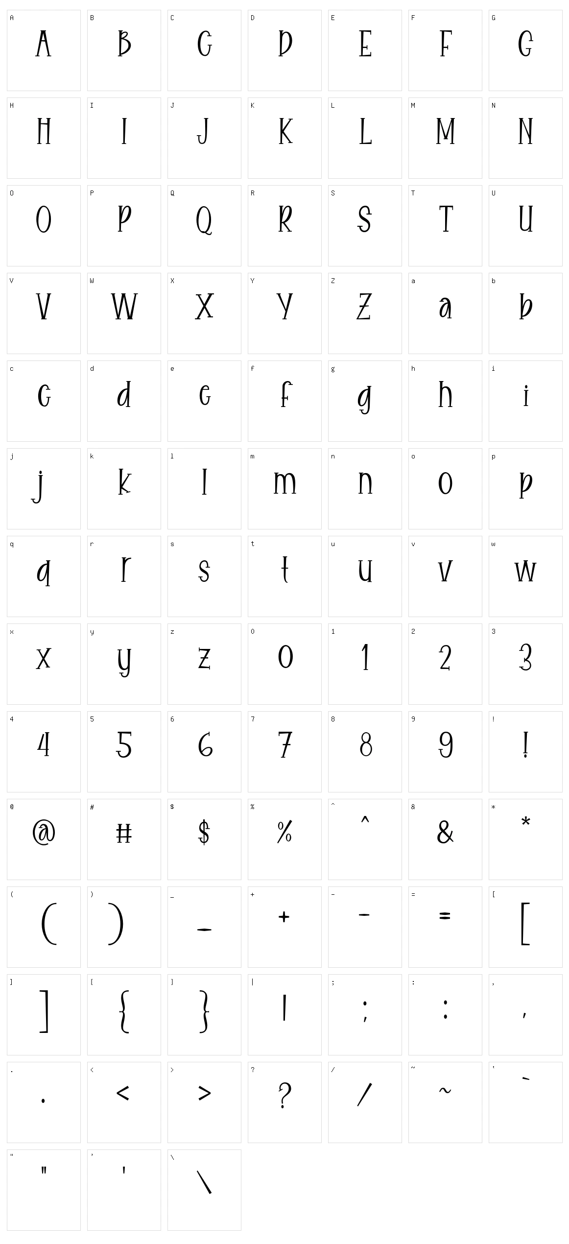 Eitaro Character Set