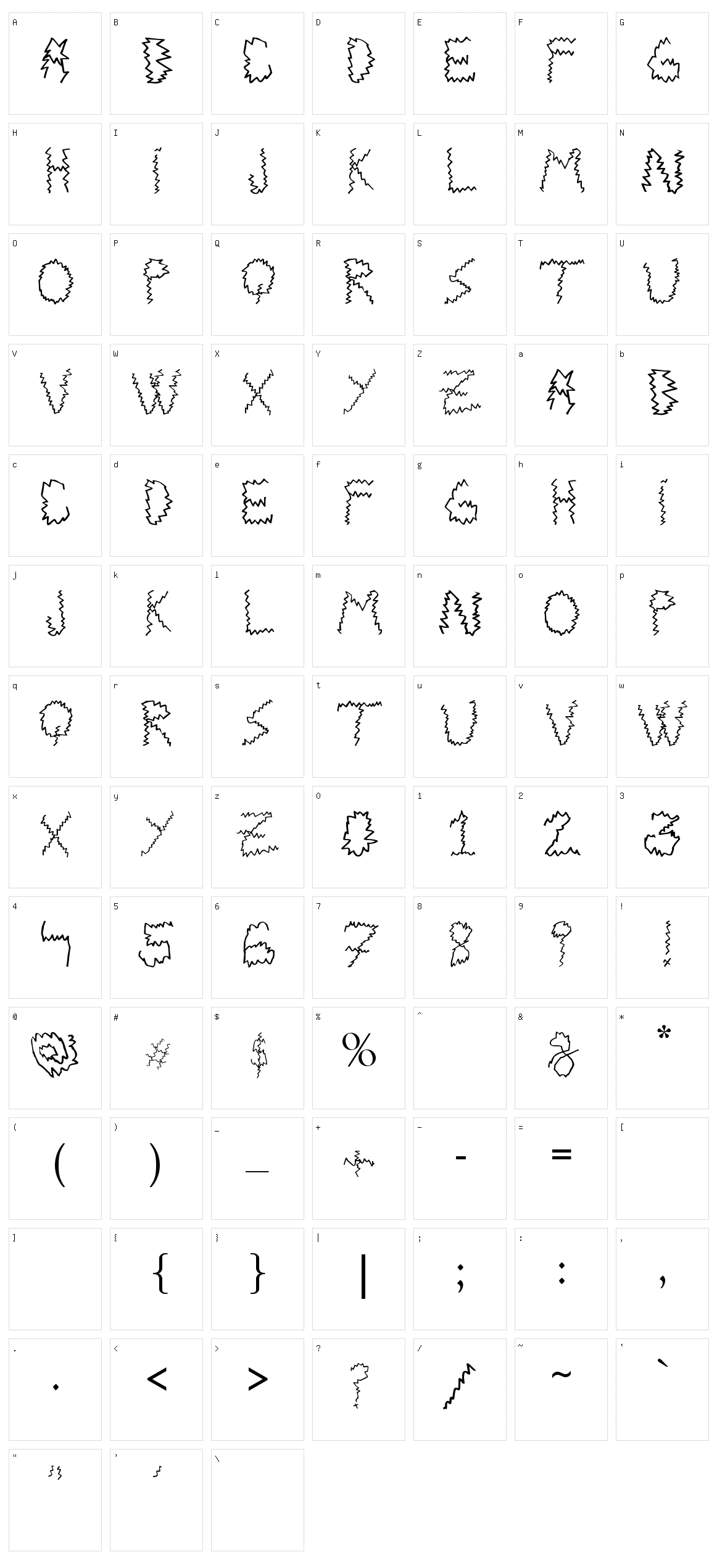 Electrica Salsa Character Set