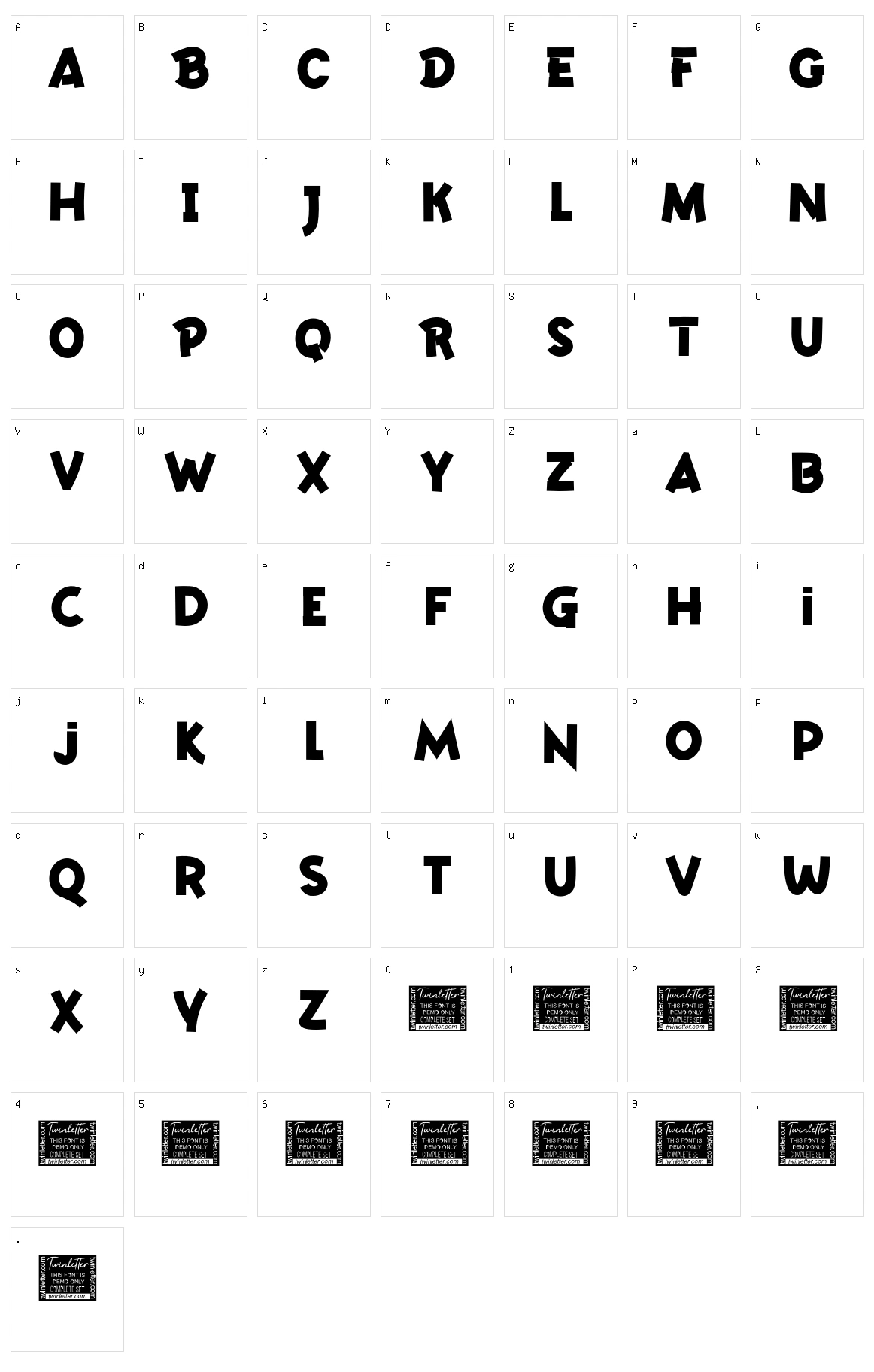 Ematane Character Set