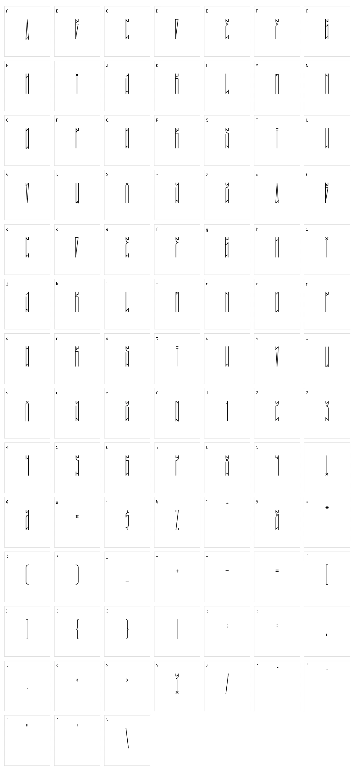 Muro SP Character Set