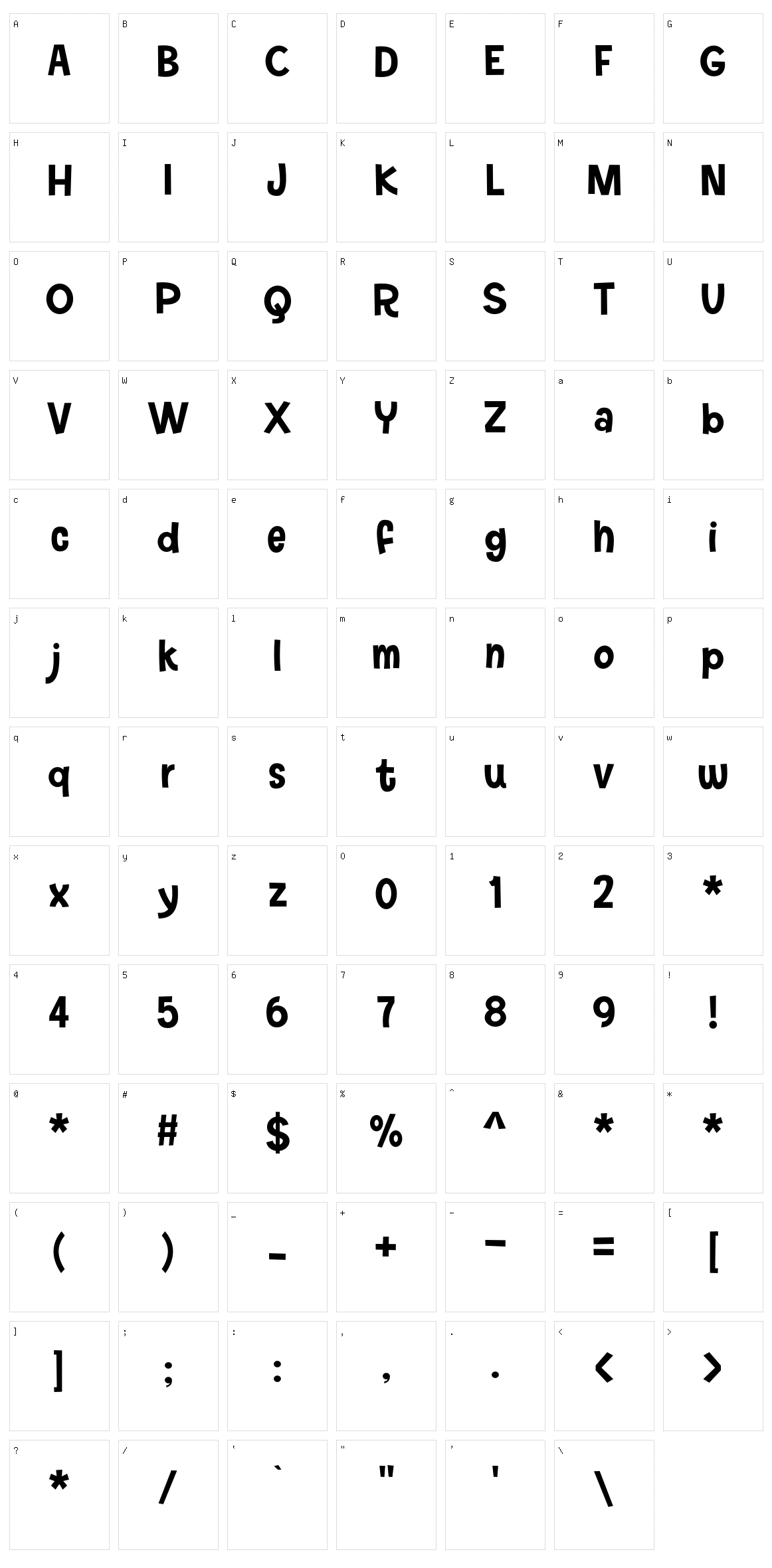 Eyeful Character Set