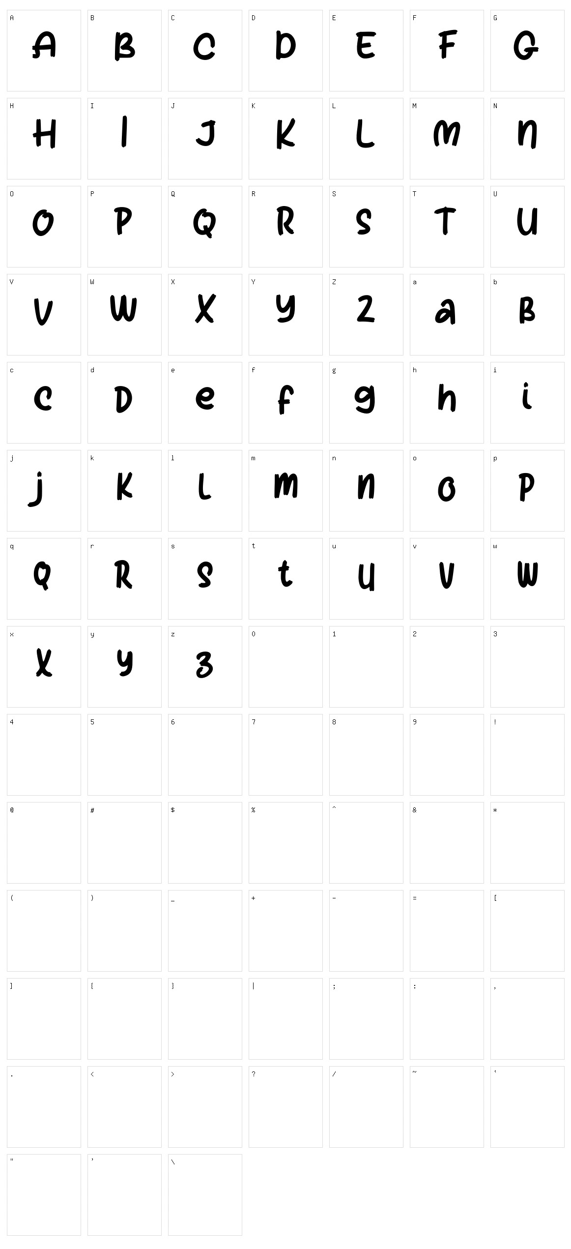 Falose Character Set