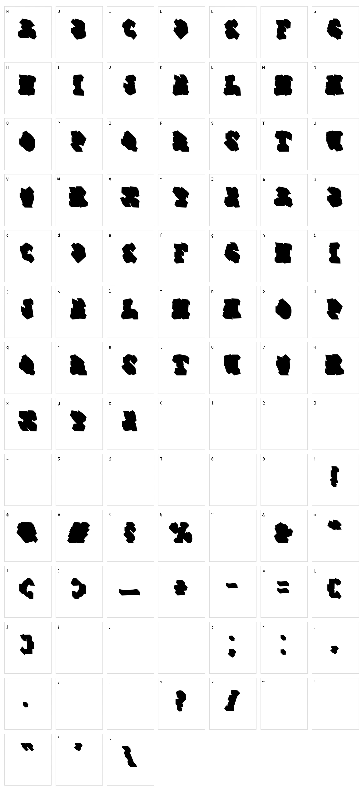 Mwd Graff Character Set