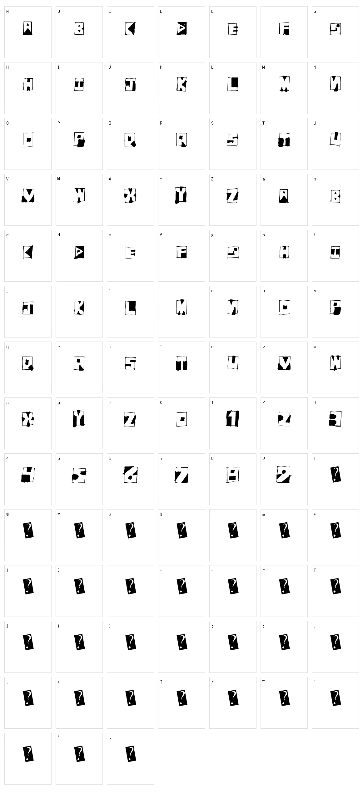 Fantom Bantum Character Set