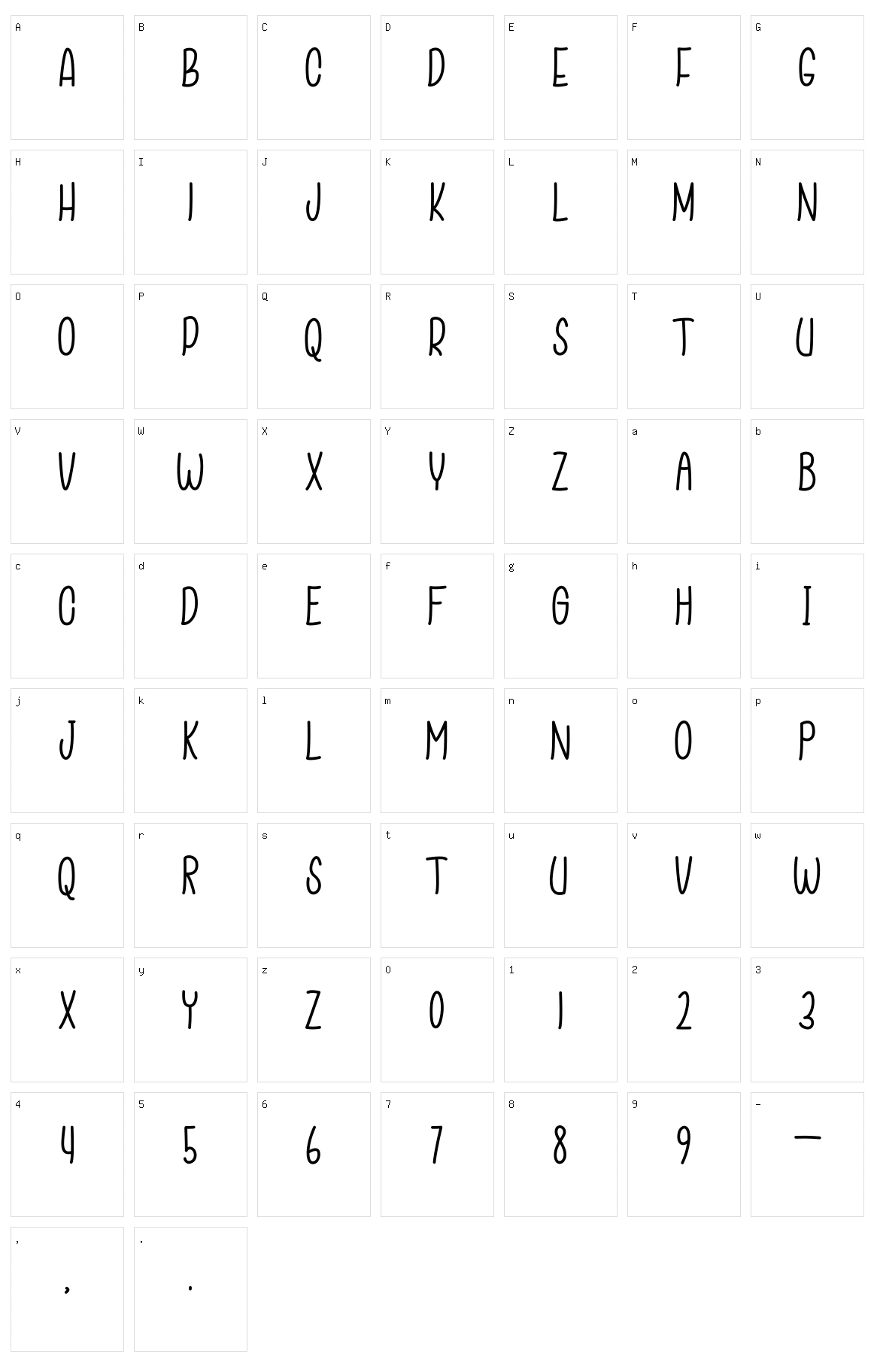 Feeling Good Thin Character Set