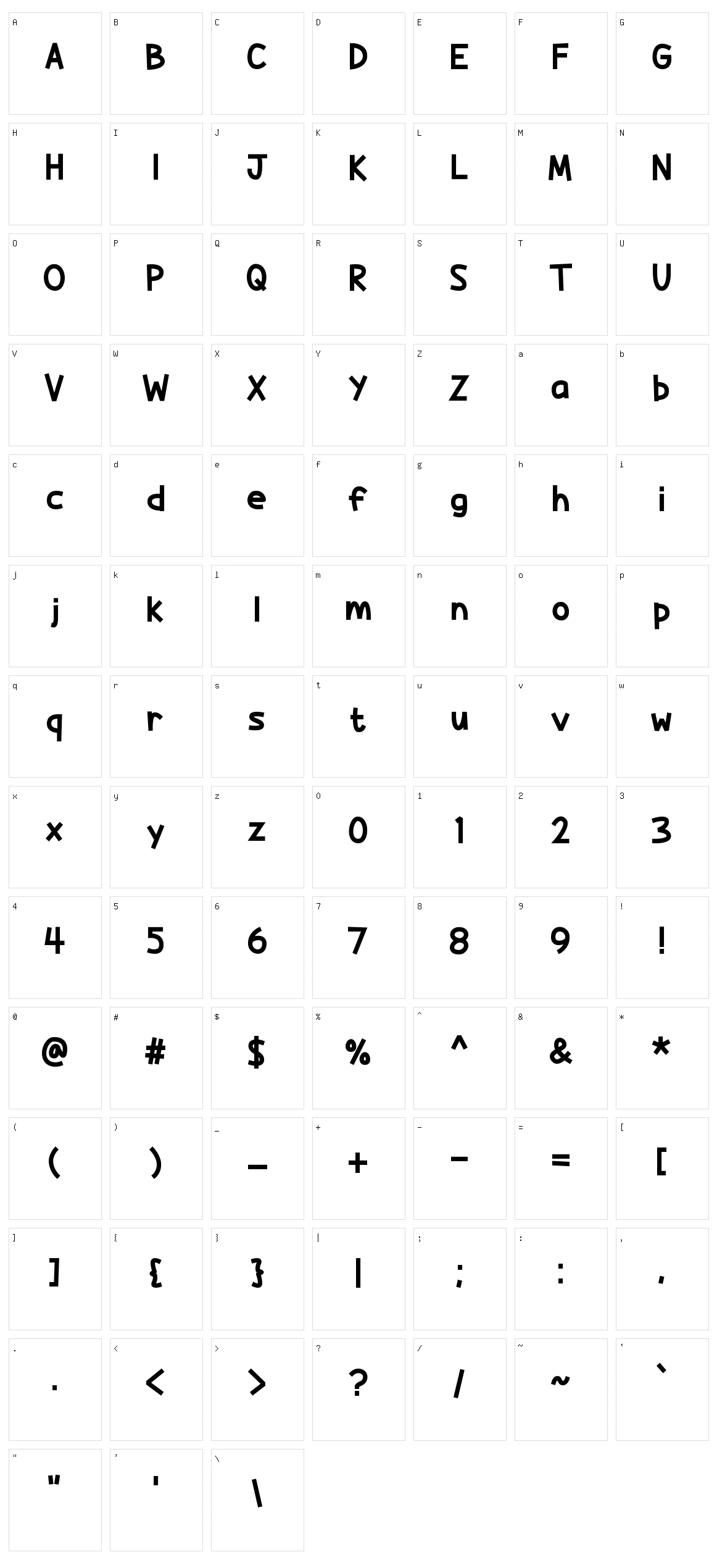 Feijoada Character Set