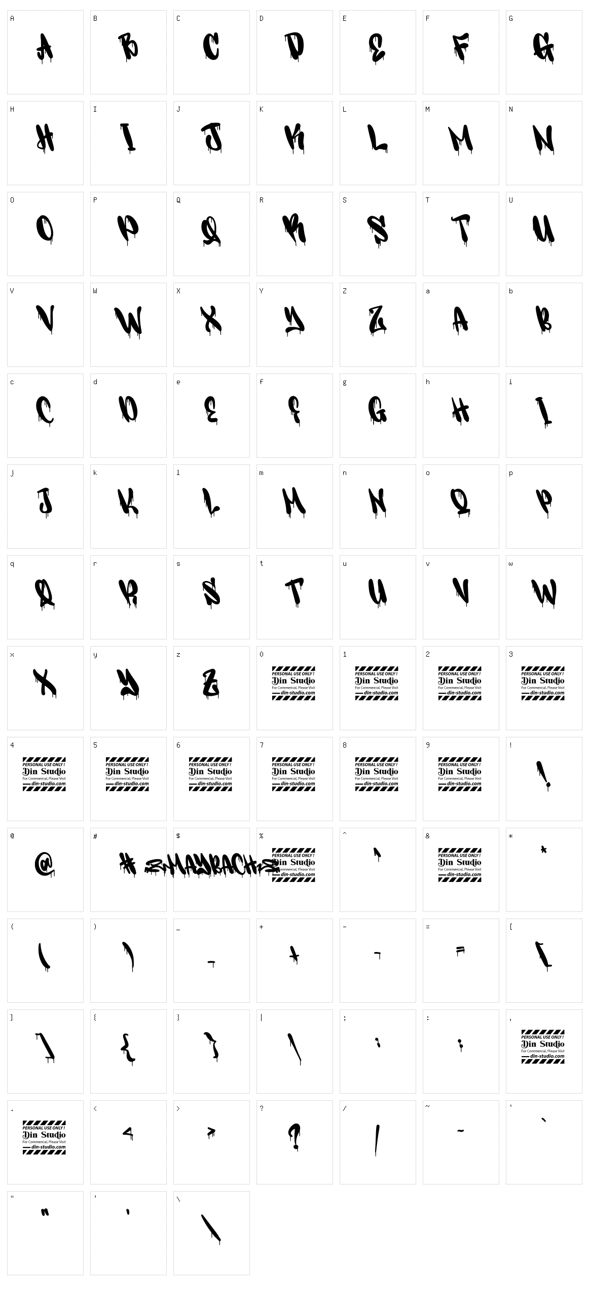 Maybach Character Set