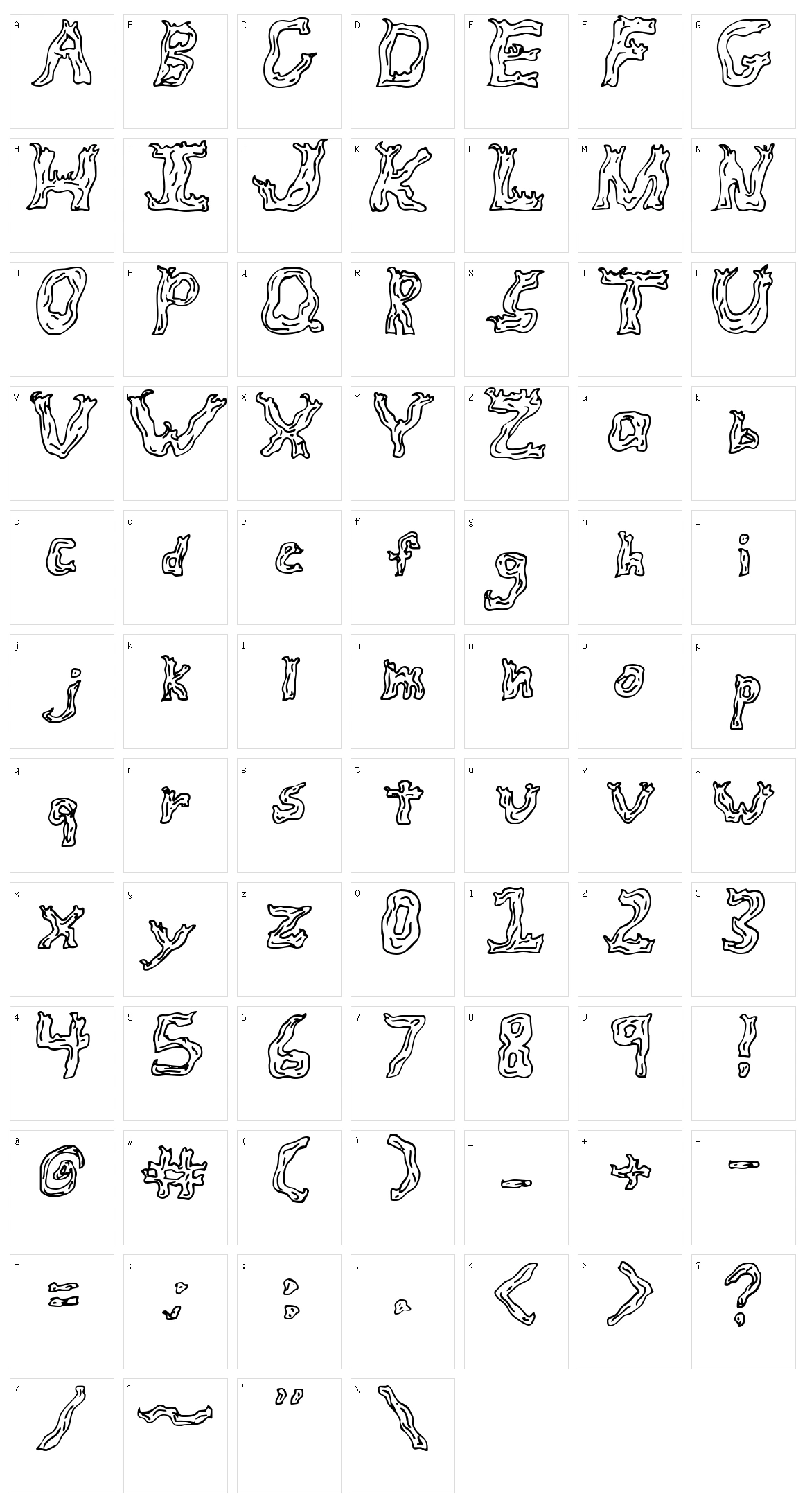 Fire Wood Character Set