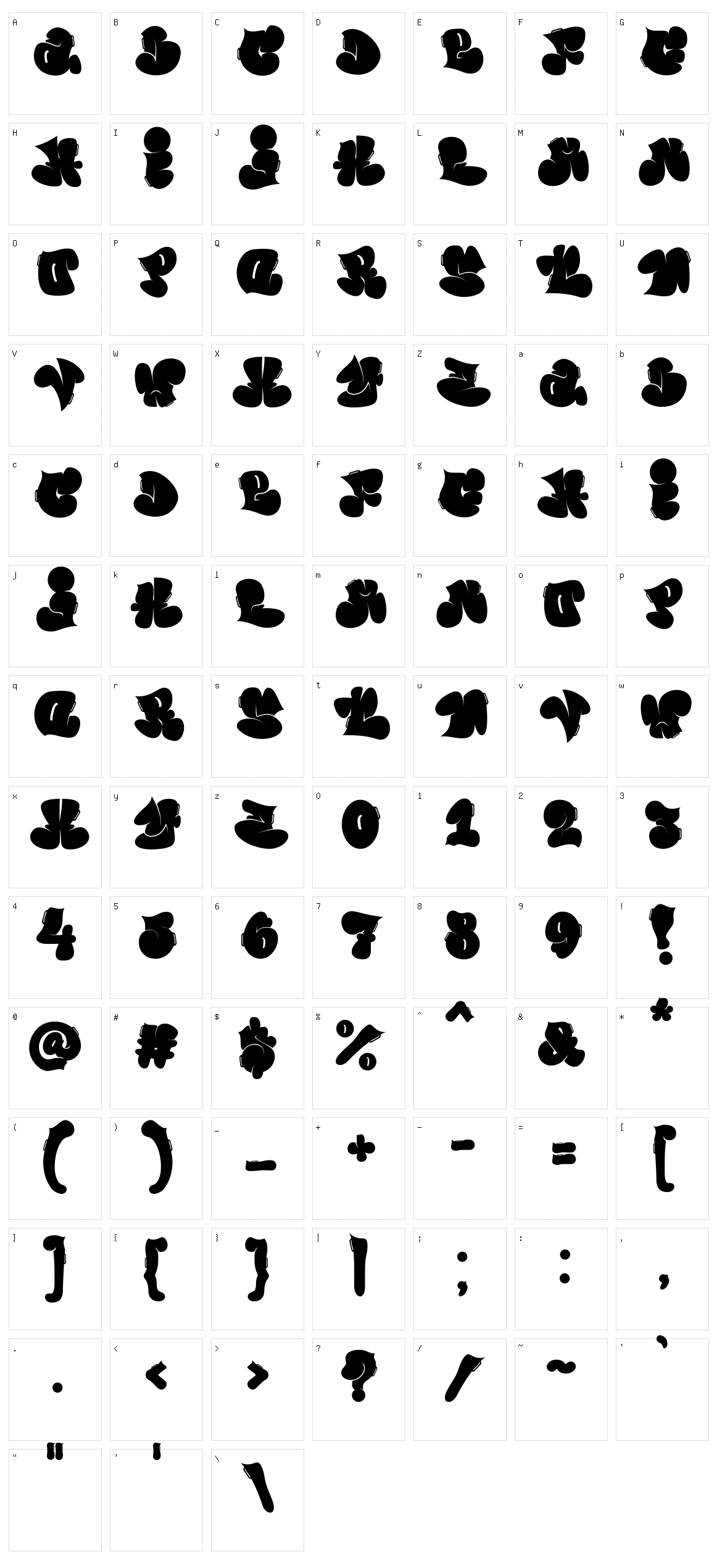 Vandal Zoy Character Set