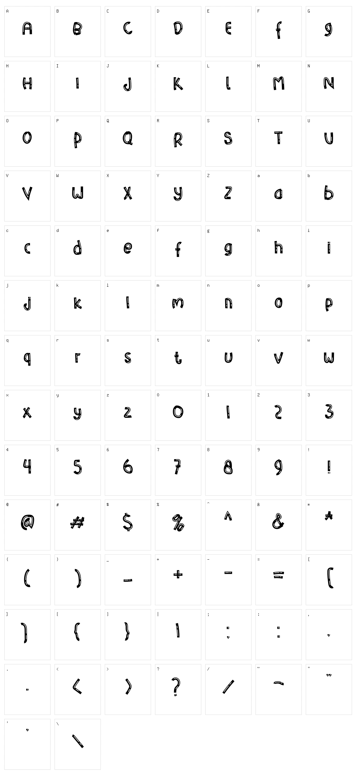 Fishing Trick Character Set