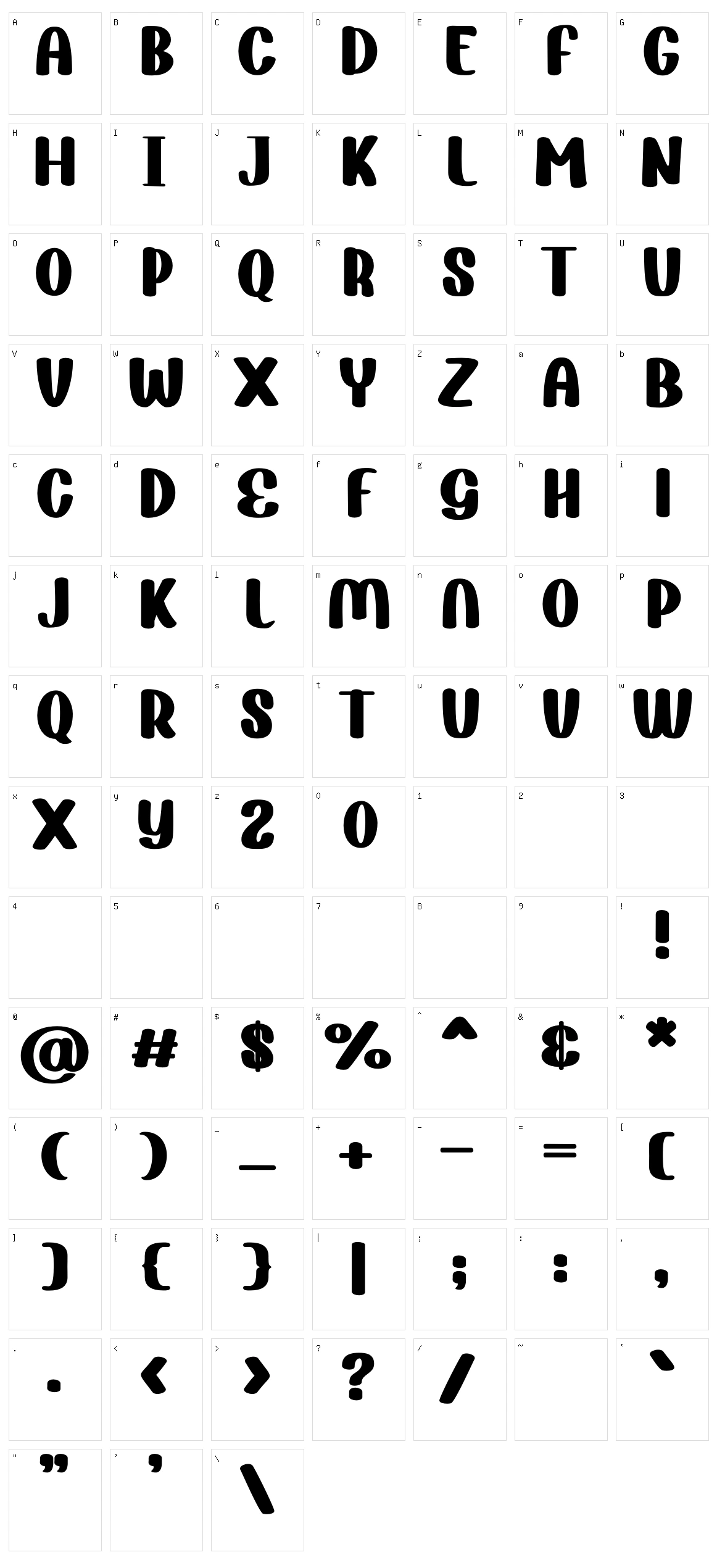 Flephy Character Set