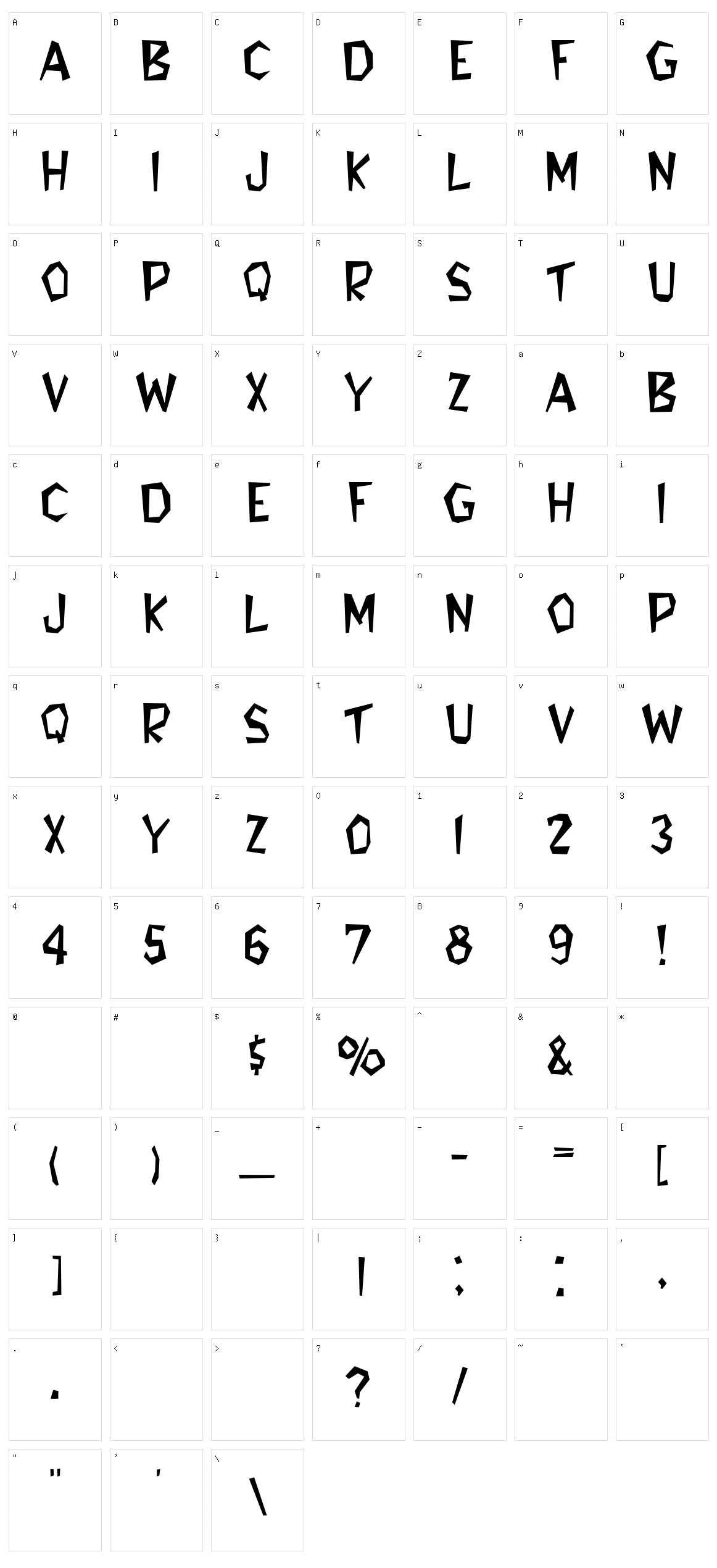 Flintstone Character Set