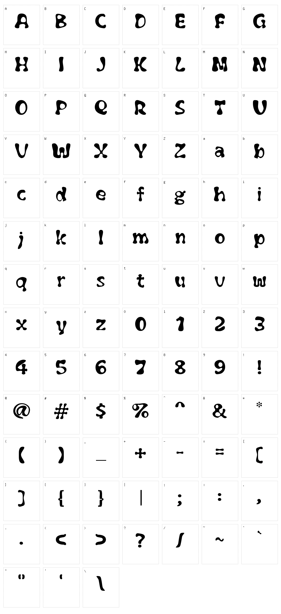 Flubber Character Set