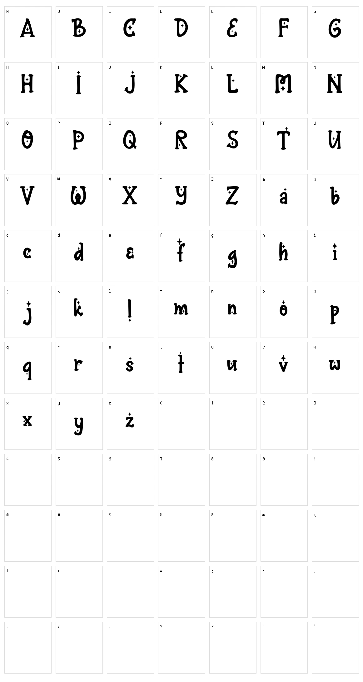 Fontarian Character Set