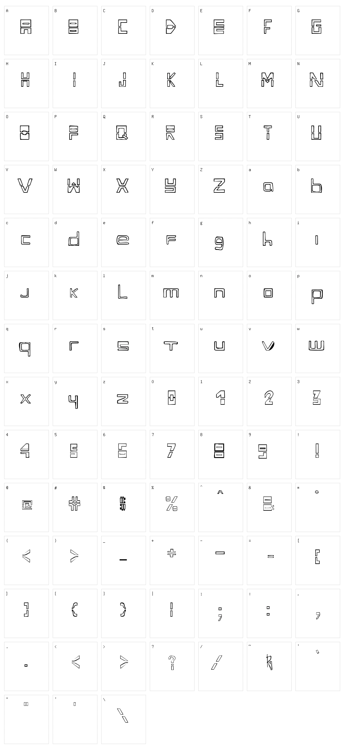 Fontdizajnesrki Character Set